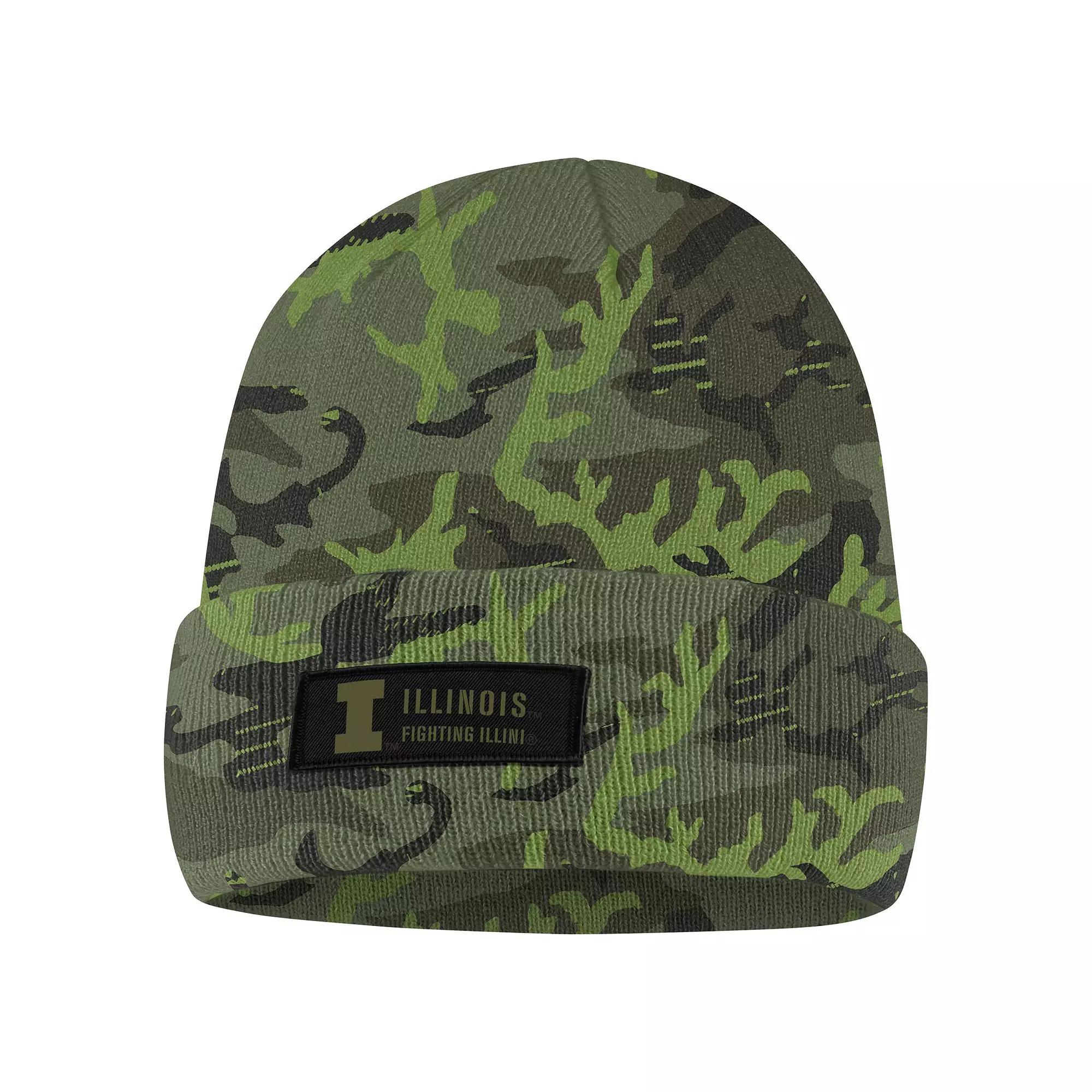 Men's Nike Camo BYU Cougars Military Pack Cuffed Knit Hat, Green Product Image