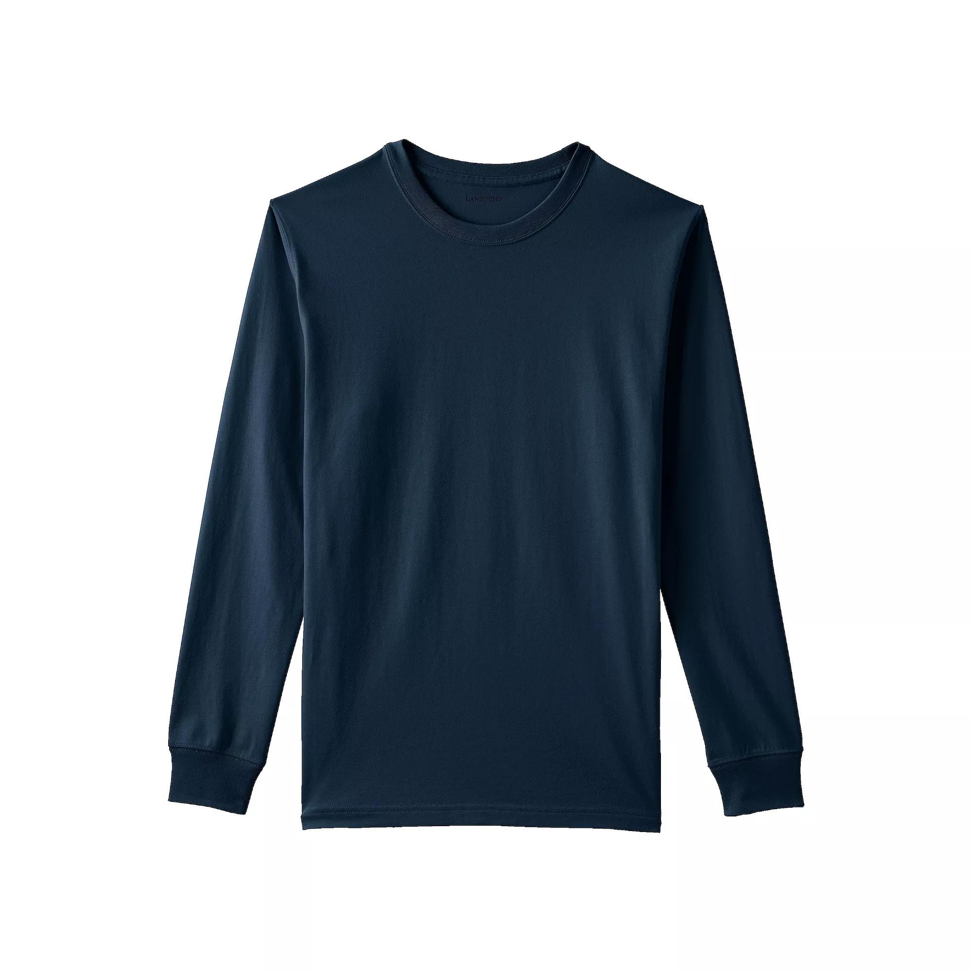 Big & Tall Lands' End Long Sleeve Super-T Tee, Men's,  Product Image
