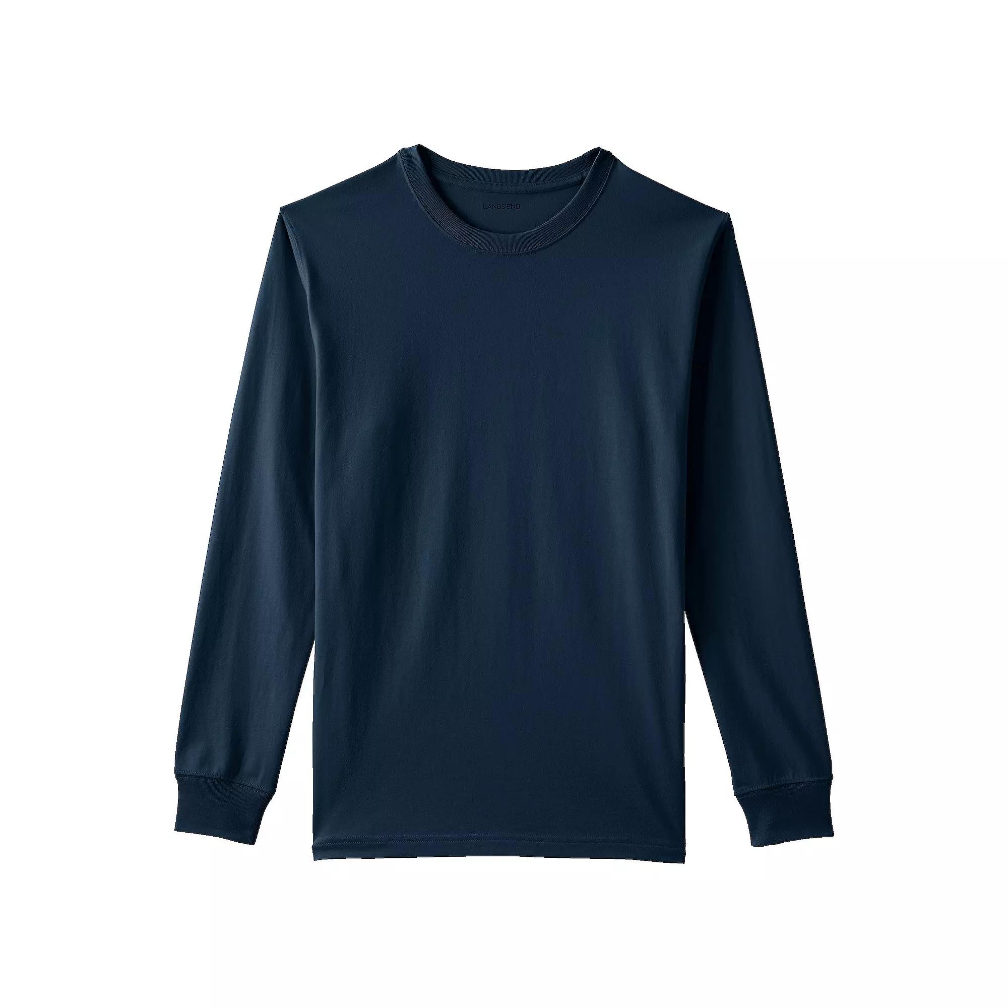Big & Tall Lands' End Long Sleeve Super-T Tee, Men's,  Product Image