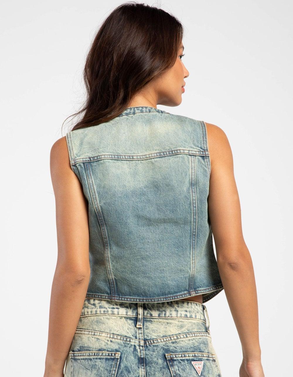 GUESS ORIGINALS Vintage Womens Denim Vest - MEDIUM VINTAGE Product Image