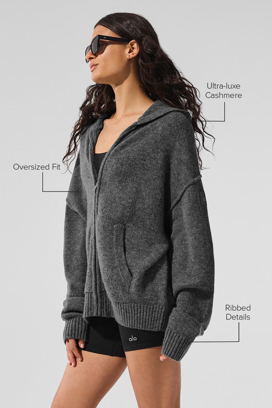 New Class Cashmere Full Zip Hoodie - Platinum Grey Product Image