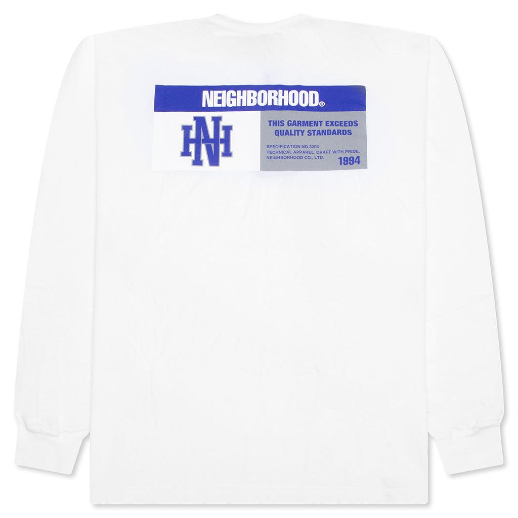 NH L/S Tee 8 - White/Blue Male Product Image