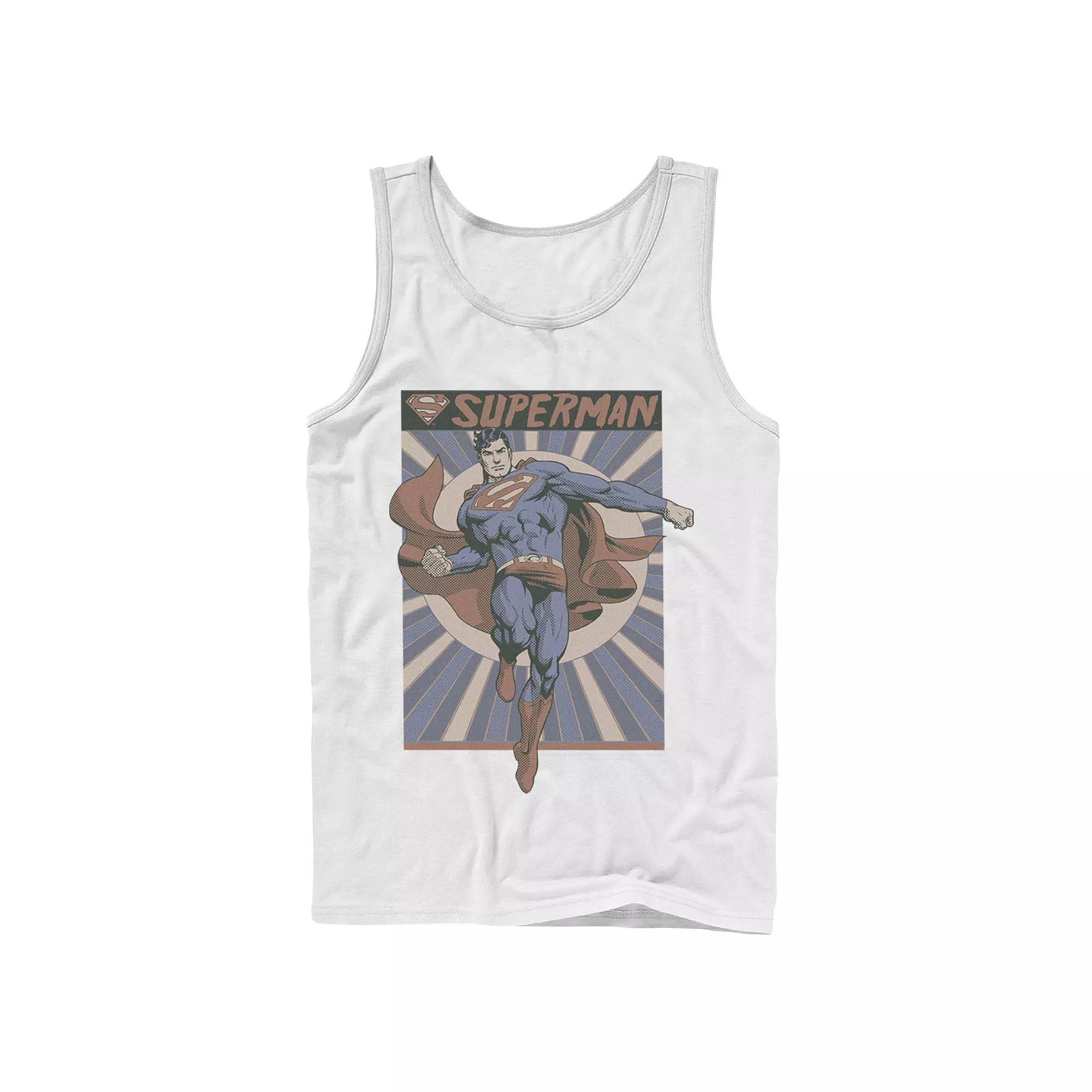 Men's DC Comics Superman Posed Pop Art Poster Tank Top,  Product Image