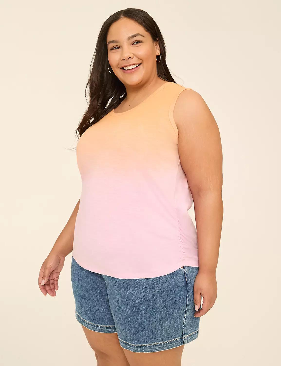 Scoop-Neck Side-Ruched Tank Product Image