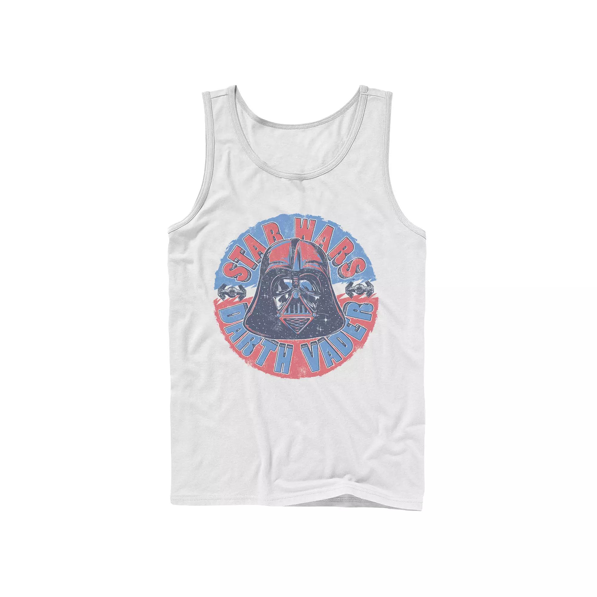 Men's Star Wars Darth Vader Circle Text Portrait Tank Top,  Product Image