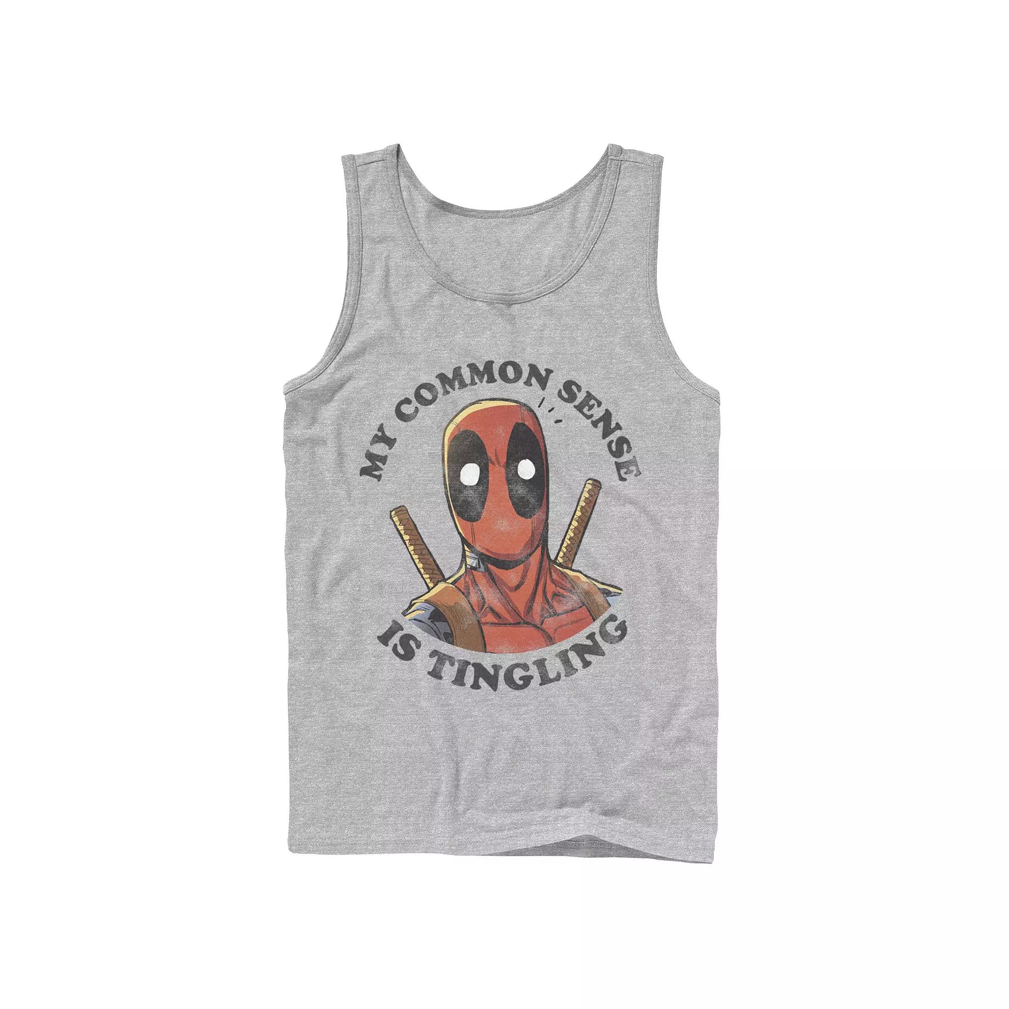 Men's Marvel Deadpool Common Sense is Tingling Tank Top,  Product Image