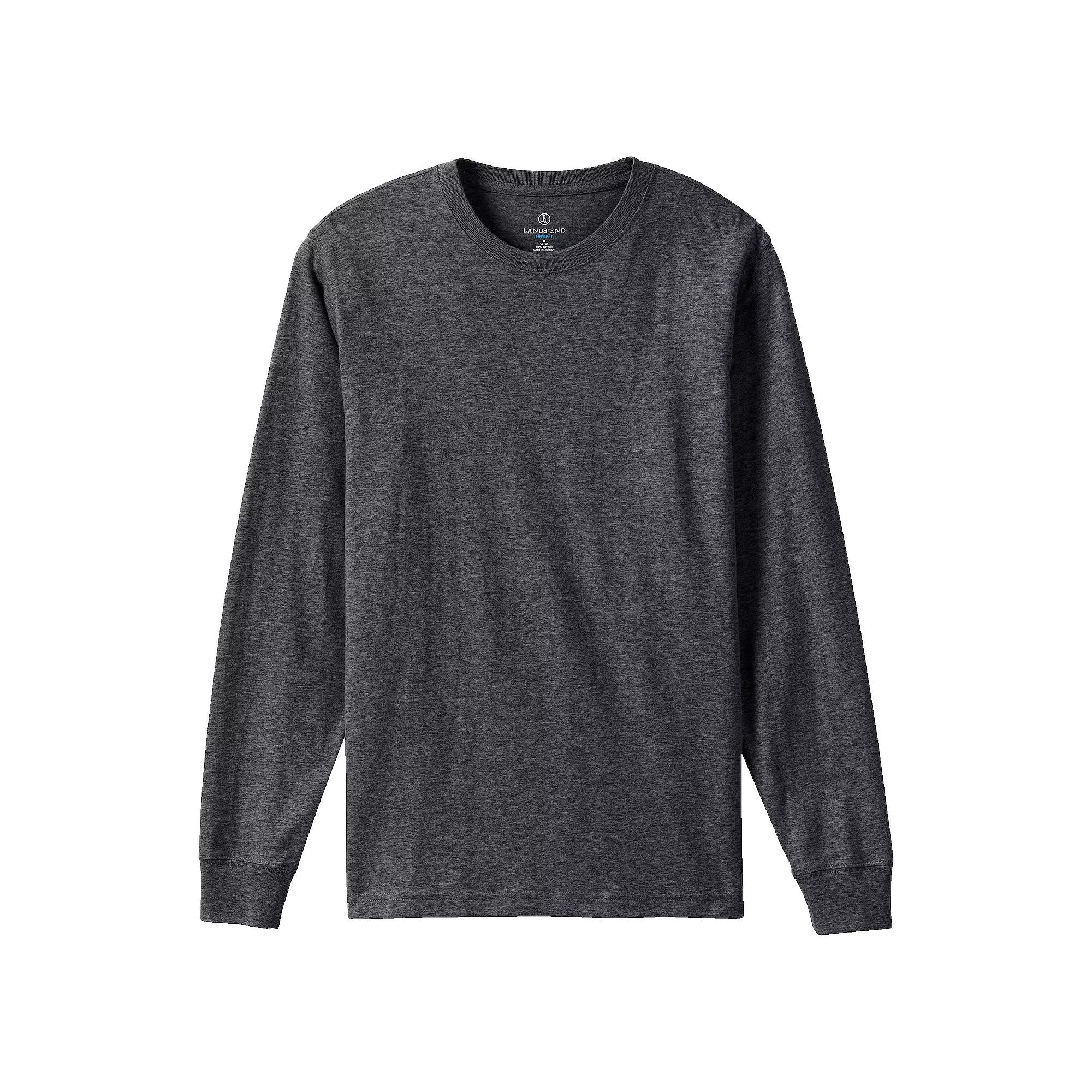 Big & Tall Lands' End Long Sleeve Super-T Tee, Men's,  Product Image