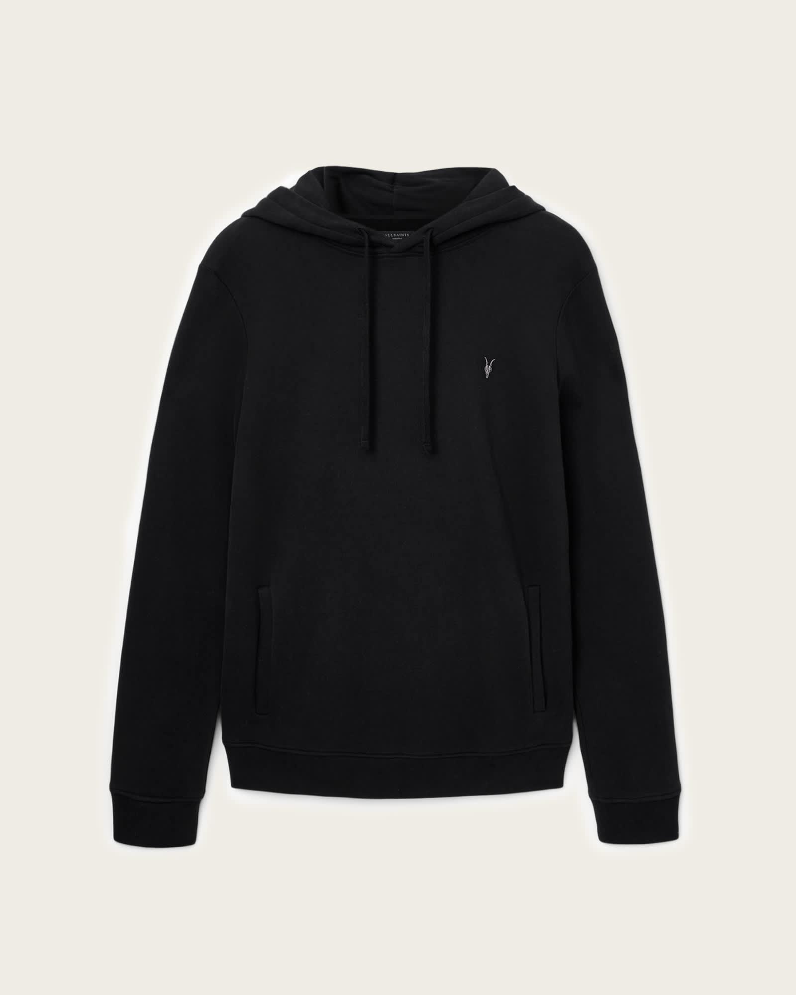 Raven Pullover Ramskull Hoodie Black | ALLSAINTS US Product Image