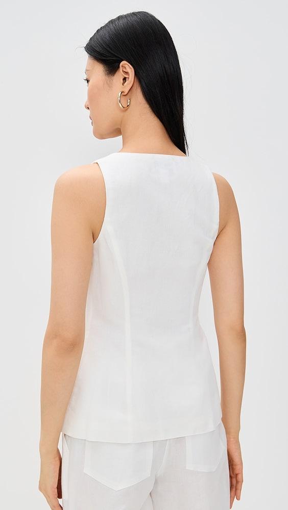 ALIGNE Lupin Linen Tie Waistcoat | Shopbop Product Image