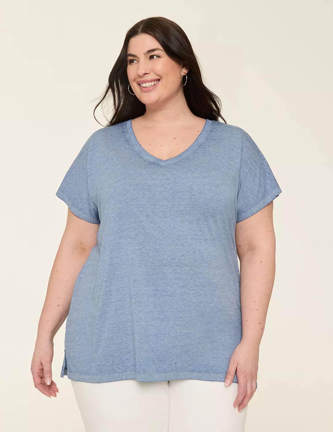 Dolman-Sleeve V-Neck Tee Product Image
