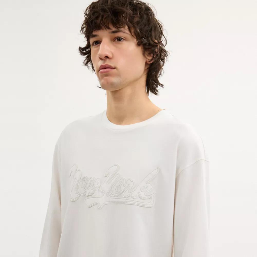 New York Long Sleeve T Shirt In Organic Cotton Product Image