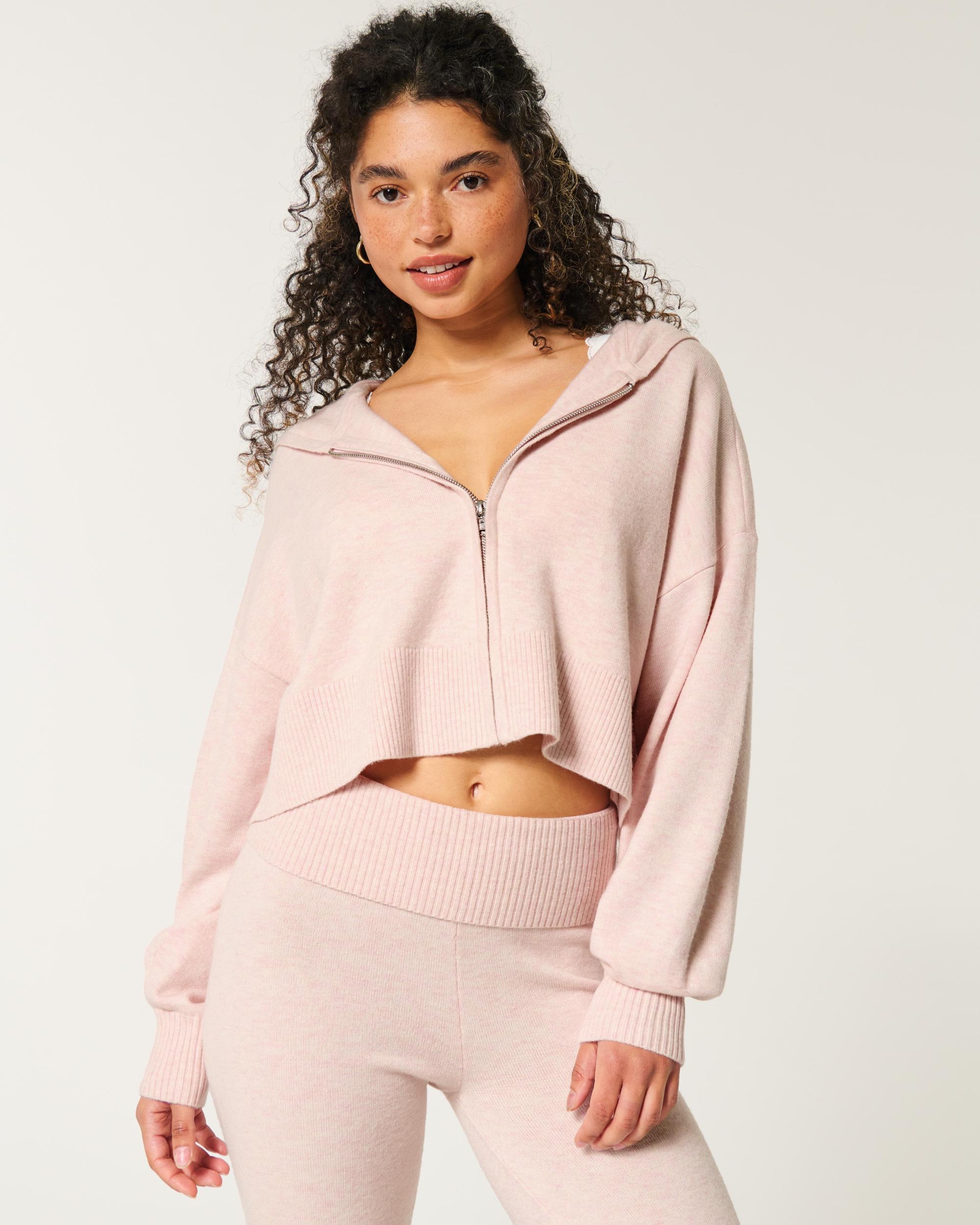 Gilly Hicks Sweater-Knit Zip-Up Hoodie Product Image