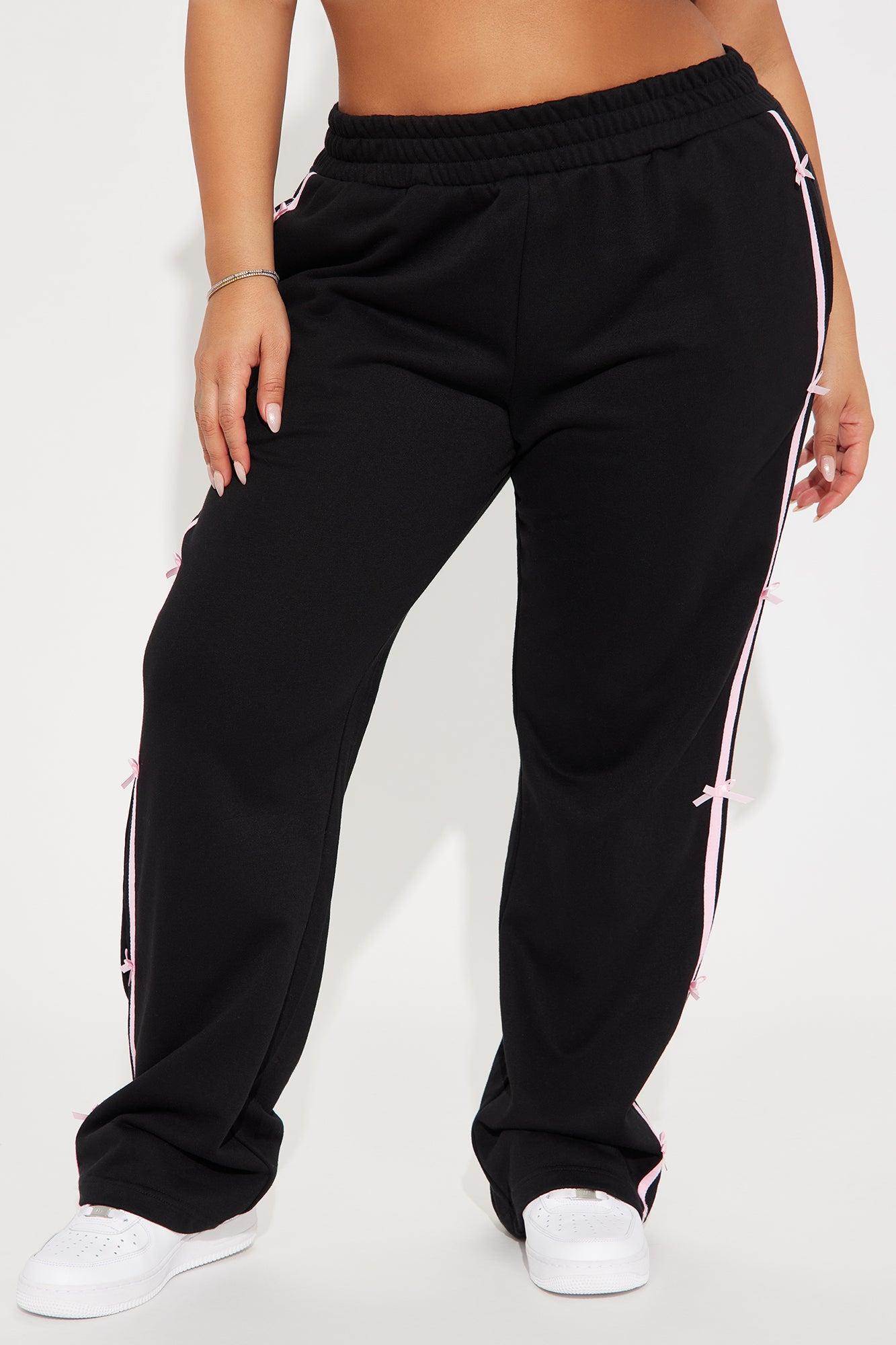 Pretty In Bows Track Pant - Black/combo Product Image
