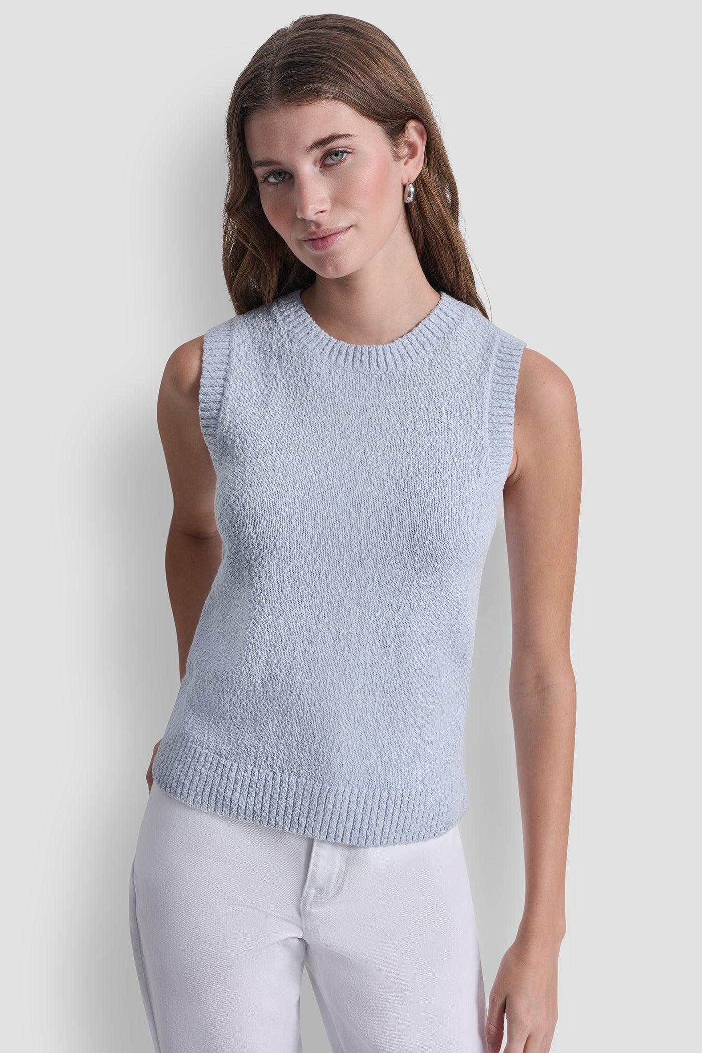 CREW NECK SLEEVELESS SWEATER Product Image