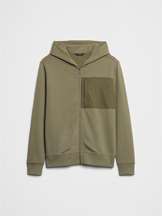 Mixed Media Zip Hoodie Product Image