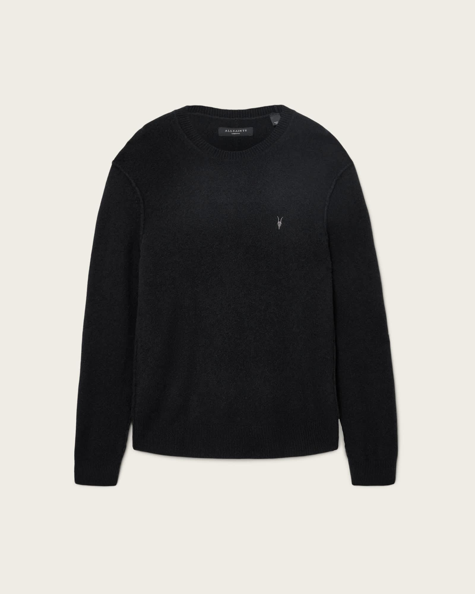 Statten Ramskull Crew Neck Sweater Black | ALLSAINTS US Product Image