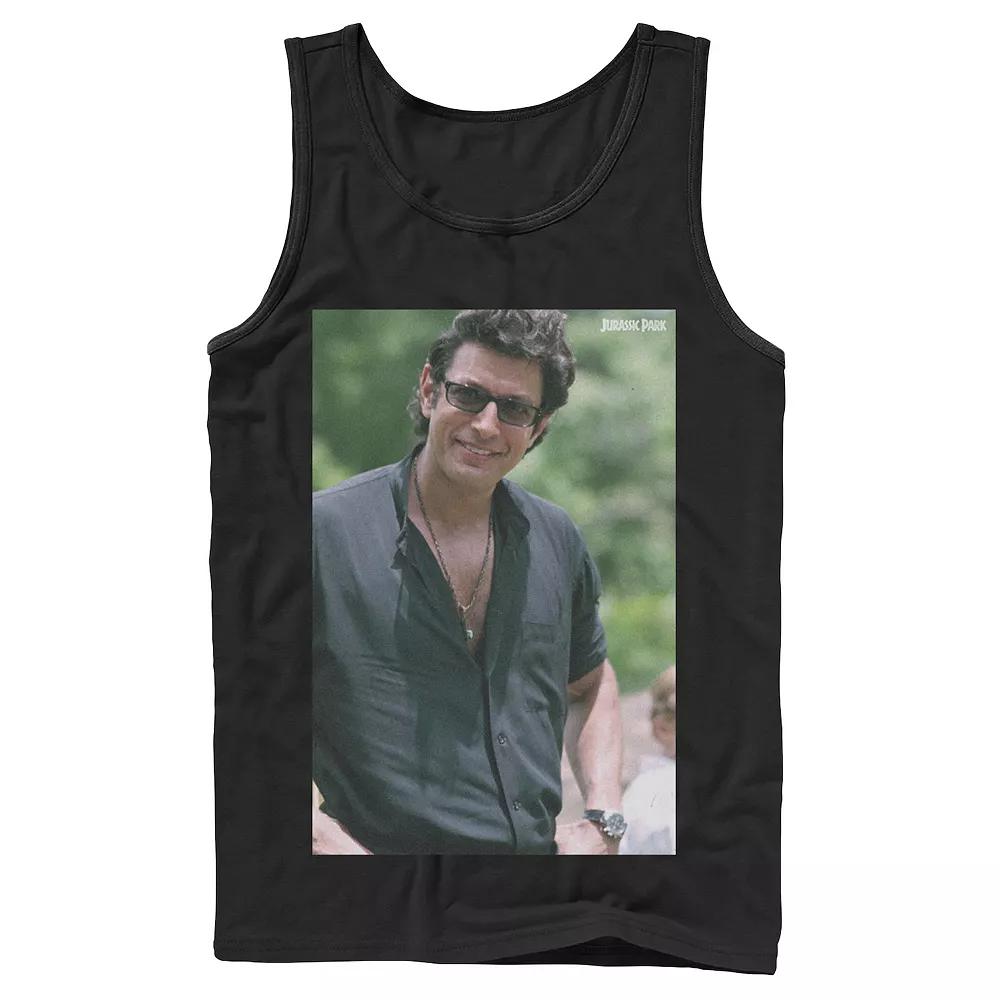 Men's Jurassic Park Jeff Goldblum Smile Poster Style Tank Top,  Product Image