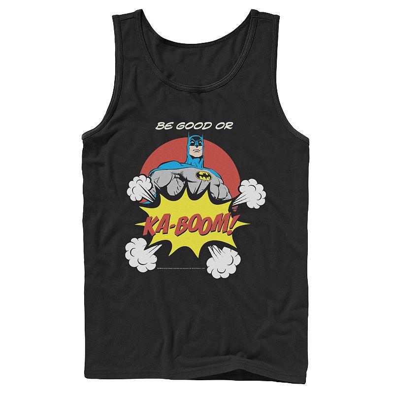 Men's DC Comics Batman Ka-Boom Pop Art Text Poster Tank Top,  Product Image