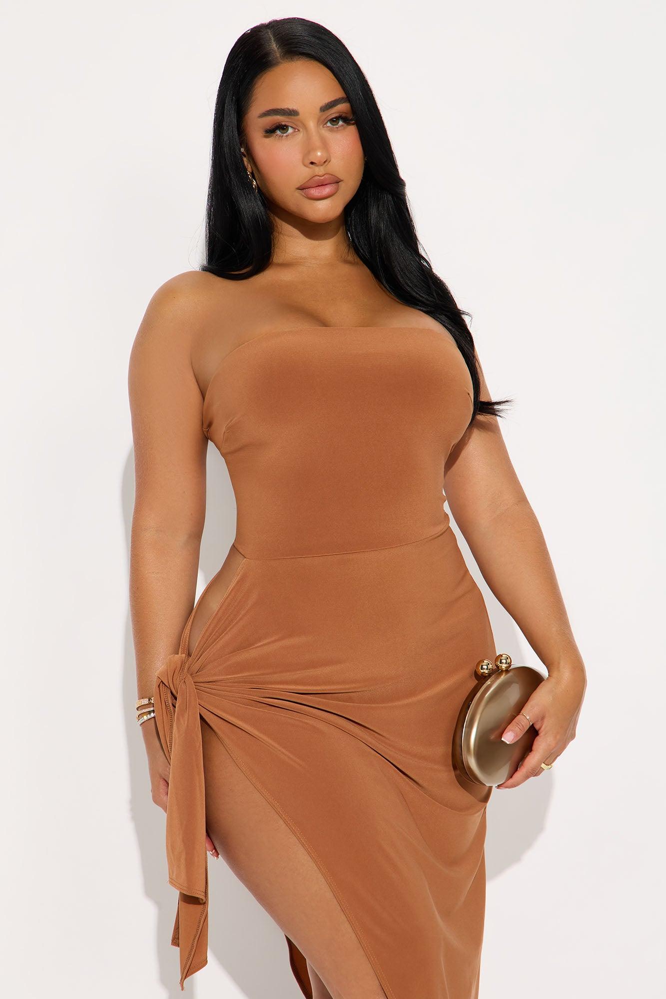 Switch It Up Strapless Maxi Dress - Copper Female Product Image