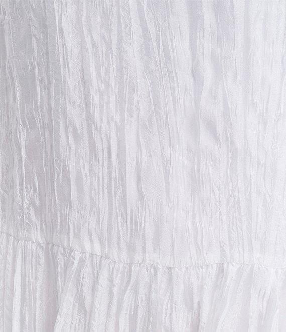 DKNY by Donna Karan Crew Neck Sleeveless Satin Shift Dress Product Image