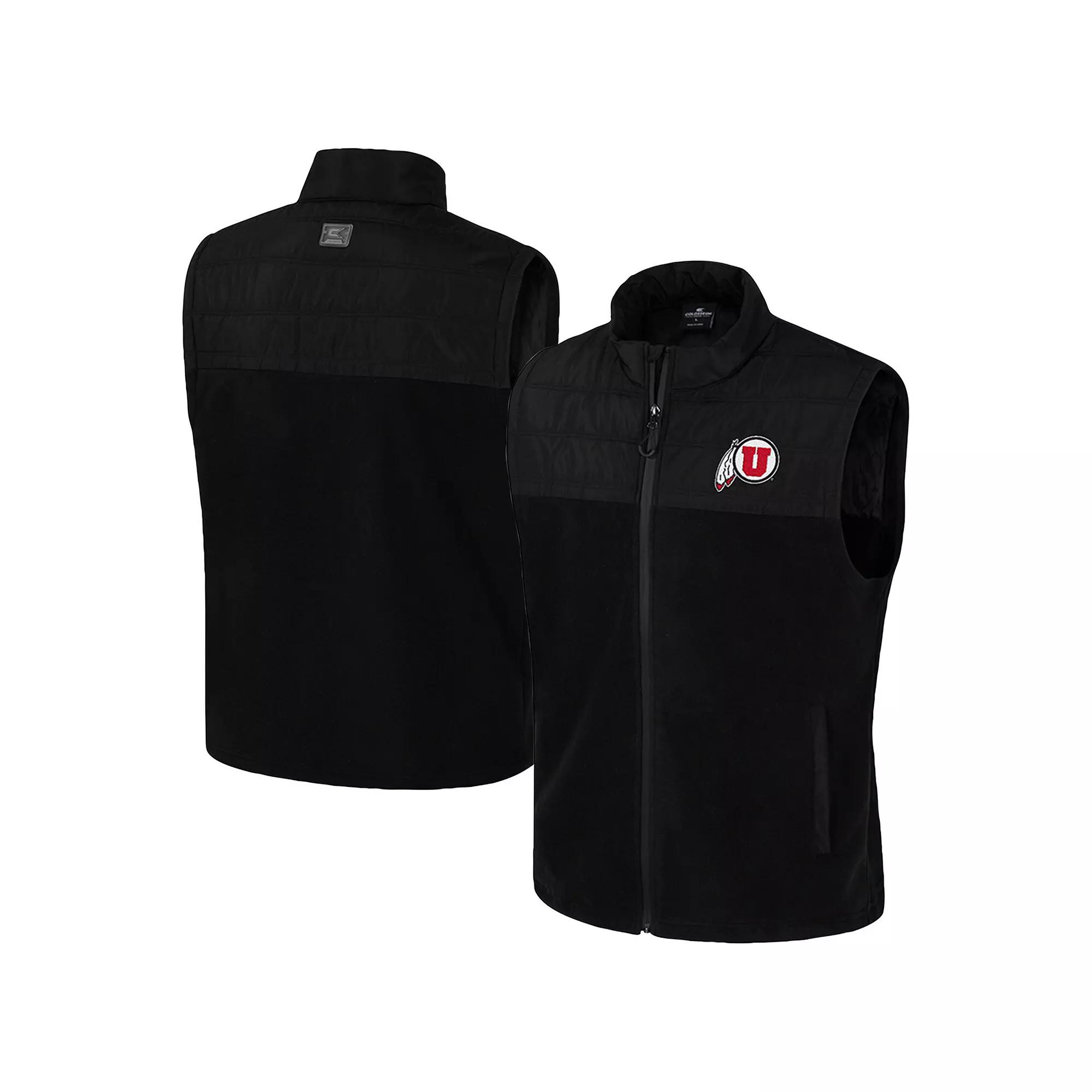 Men's Colosseum Black Air Force Falcons Block The Sun Full-Zip Vest,  Product Image