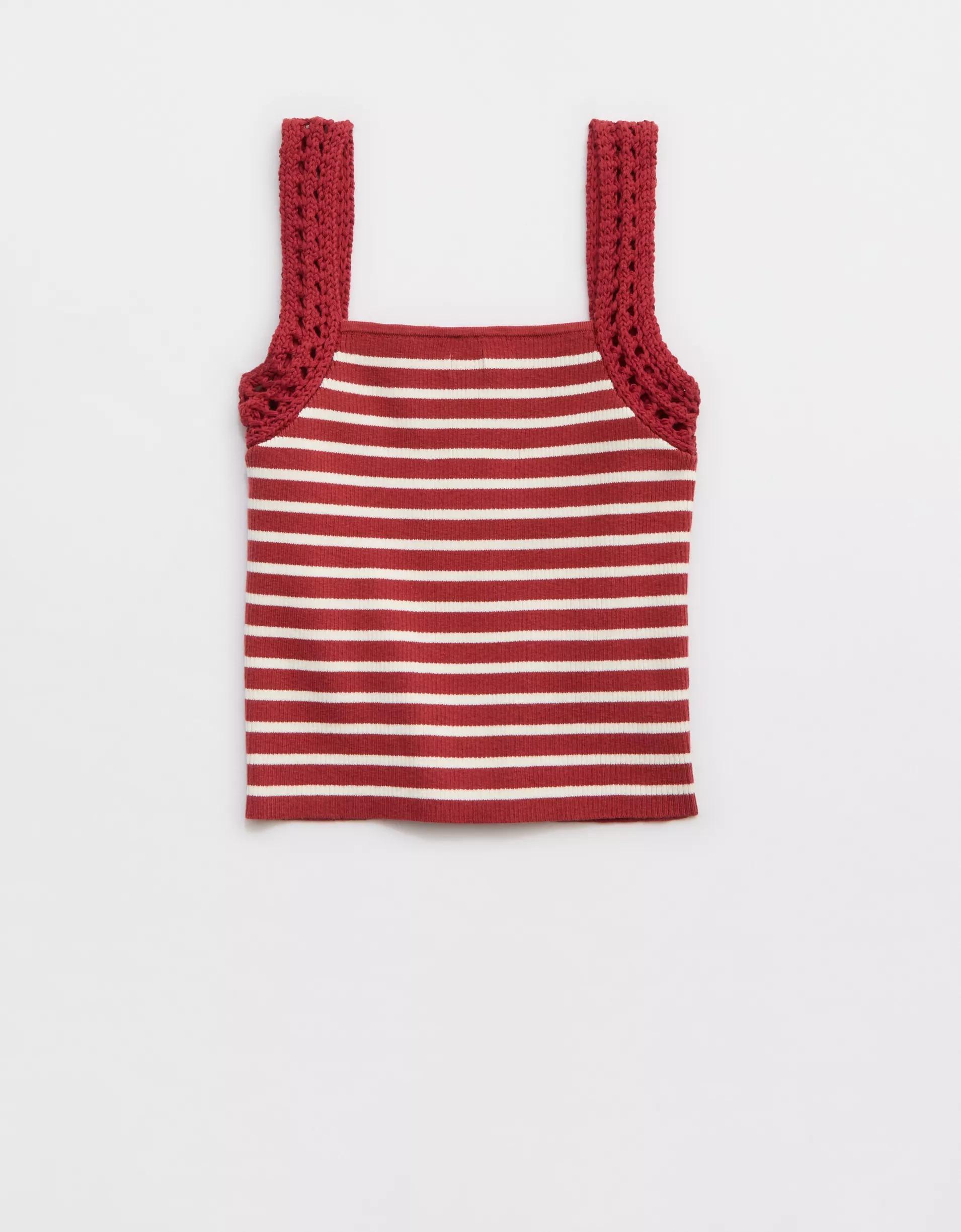 Aerie Crochet Sweater Tank Top Product Image