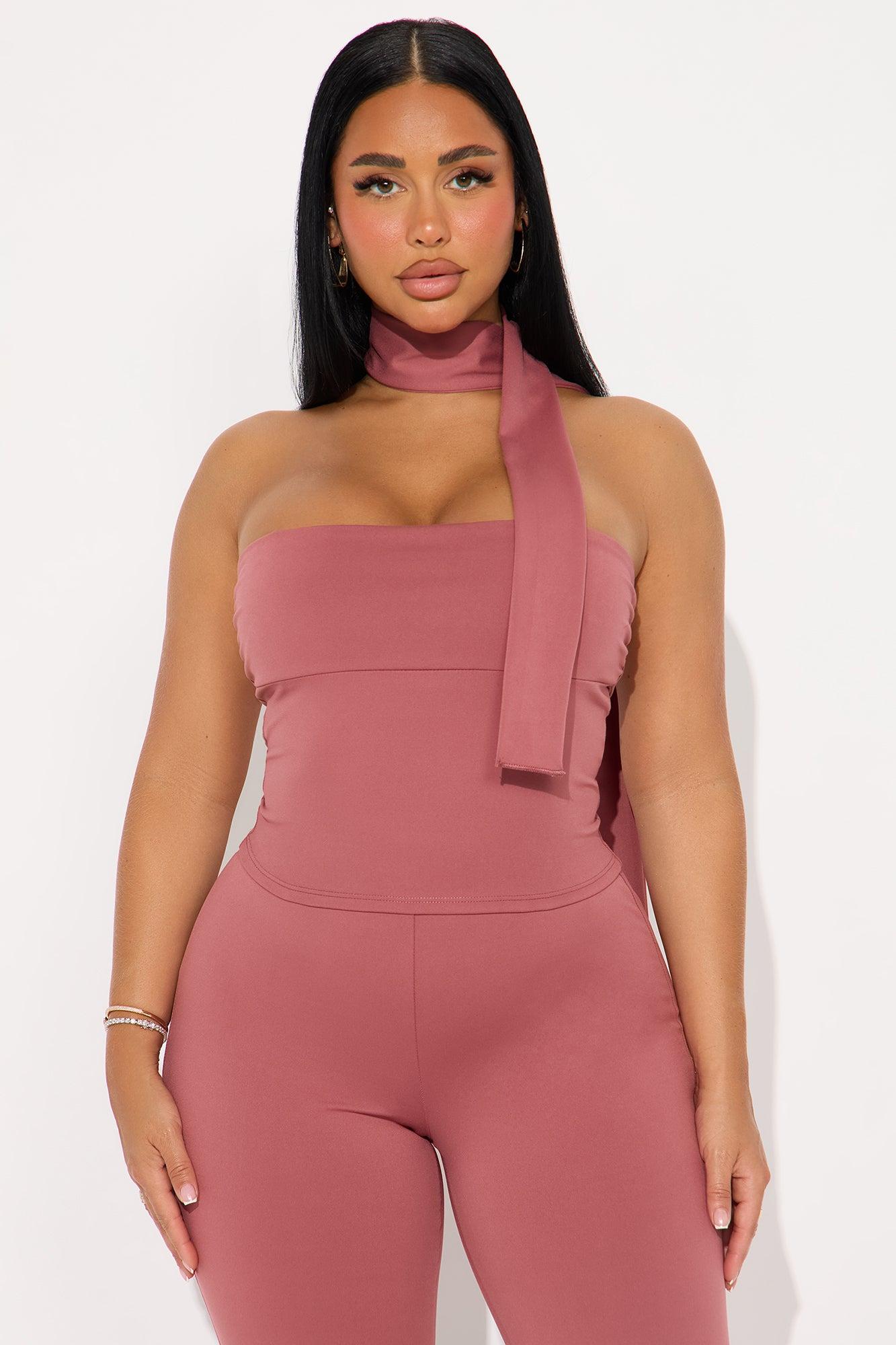 Ava 3 Piece Capri Set - Mauve Female Product Image