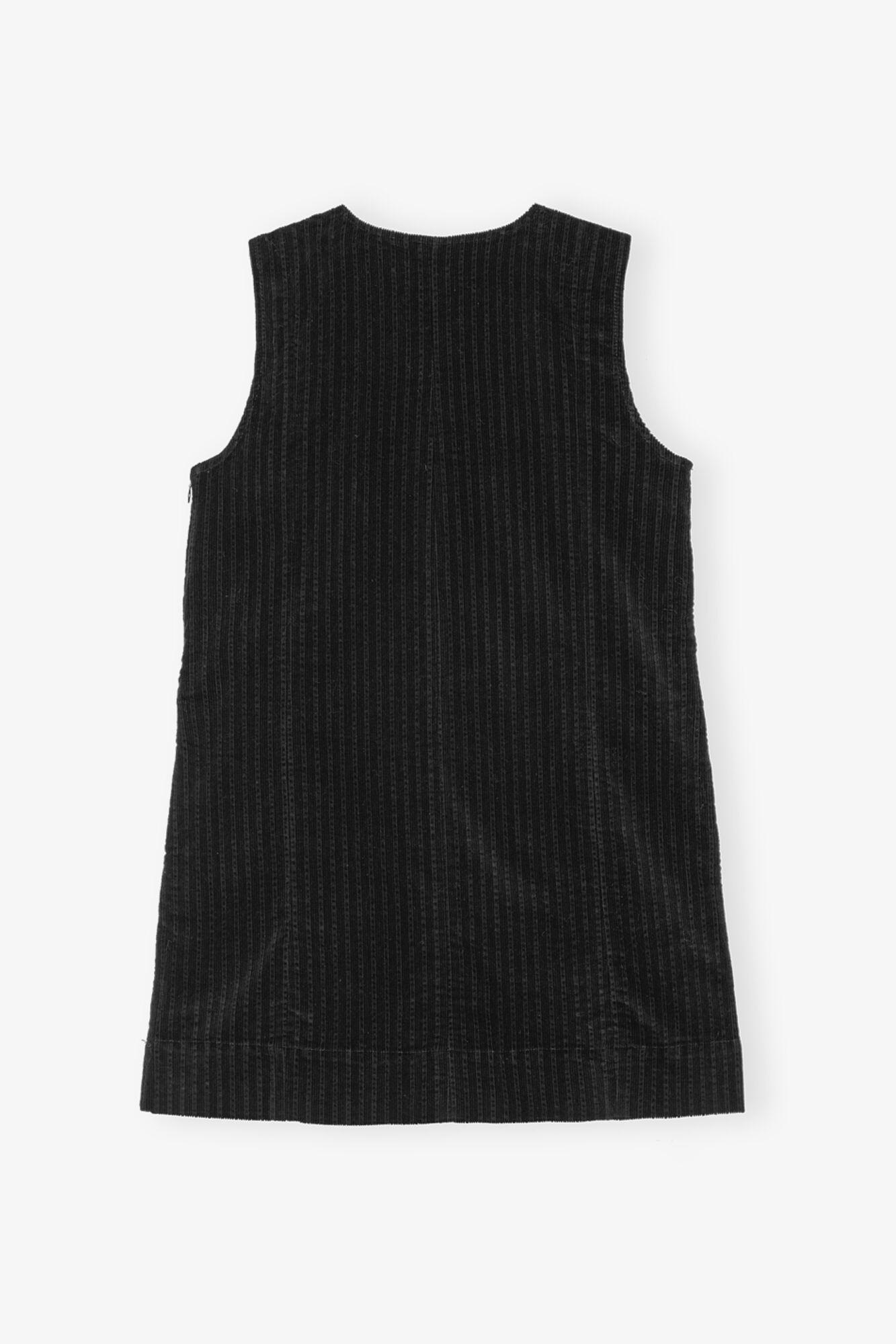 Black Corduroy Mini Dress Product Image