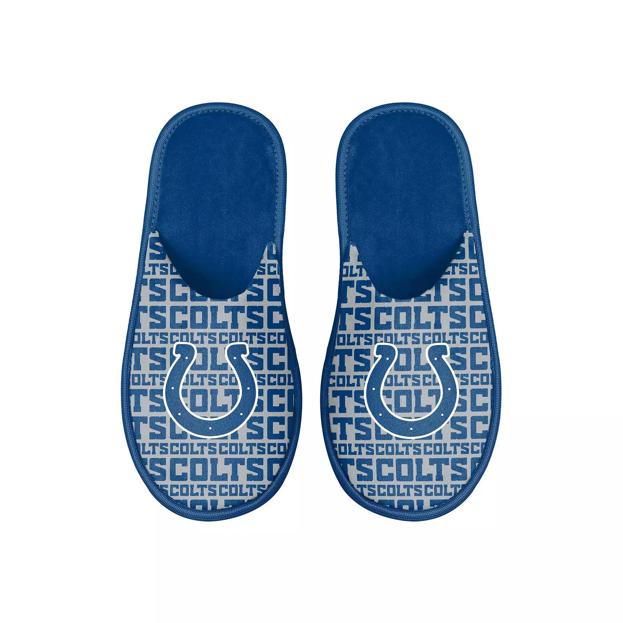 Men's FOCO Indianapolis Colts Scuff Logo Slide Slippers, Size: Small, Blue Product Image