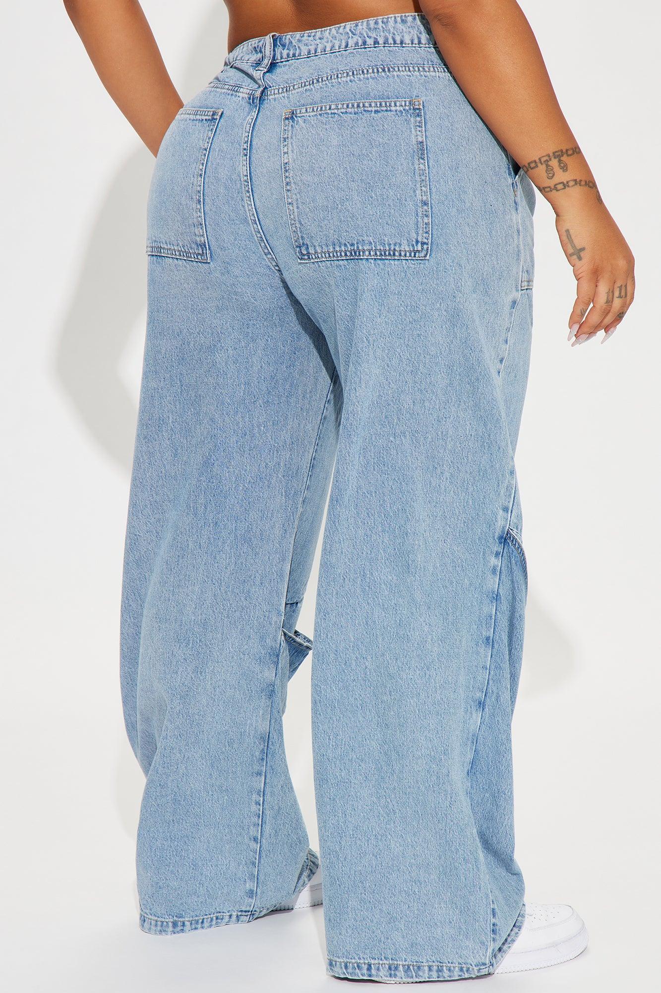 Logical Conclusion Baggy Straight Leg Jeans - Light Wash Product Image