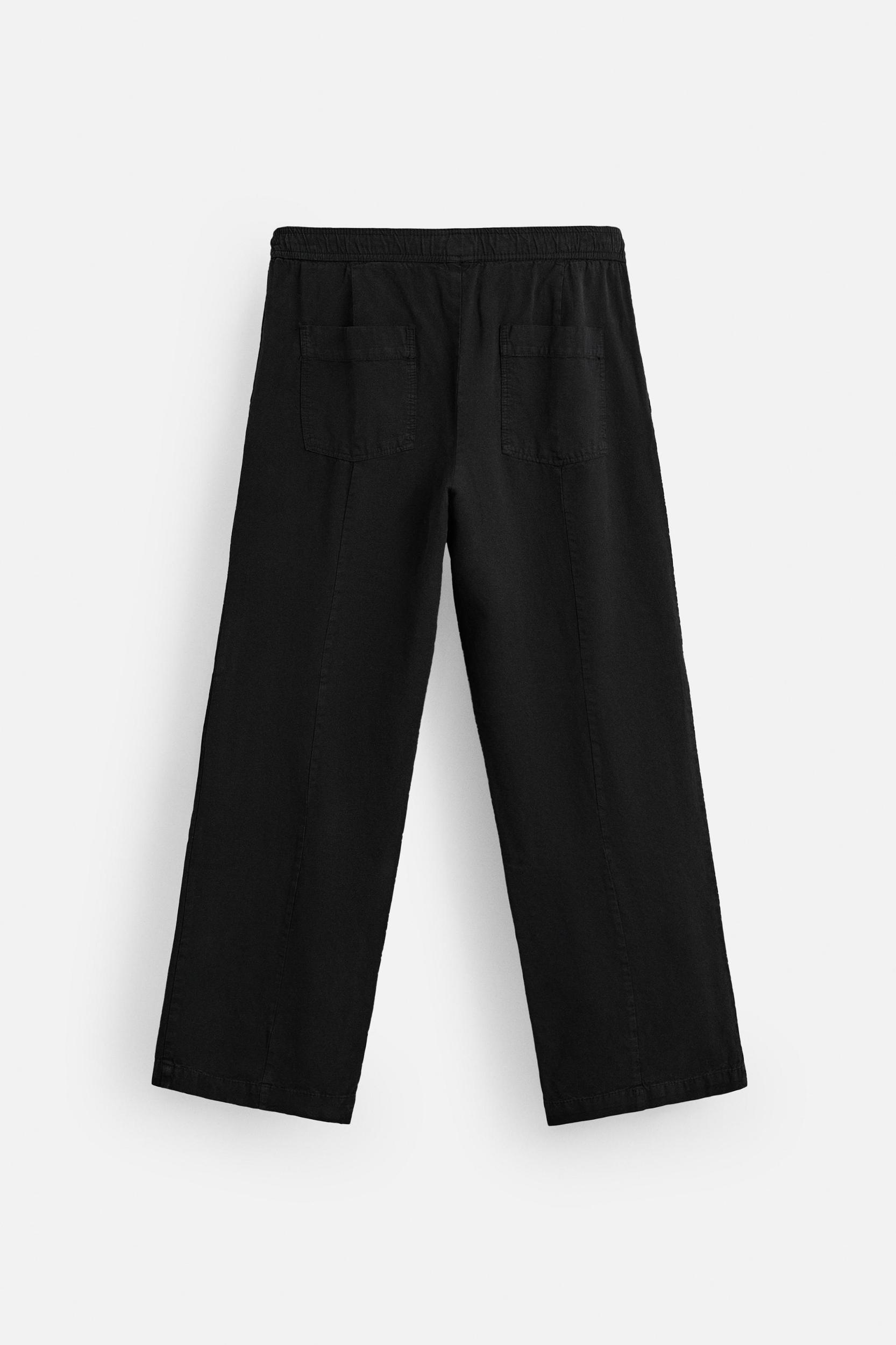COTTON - LINEN PLEATED PANTS Product Image