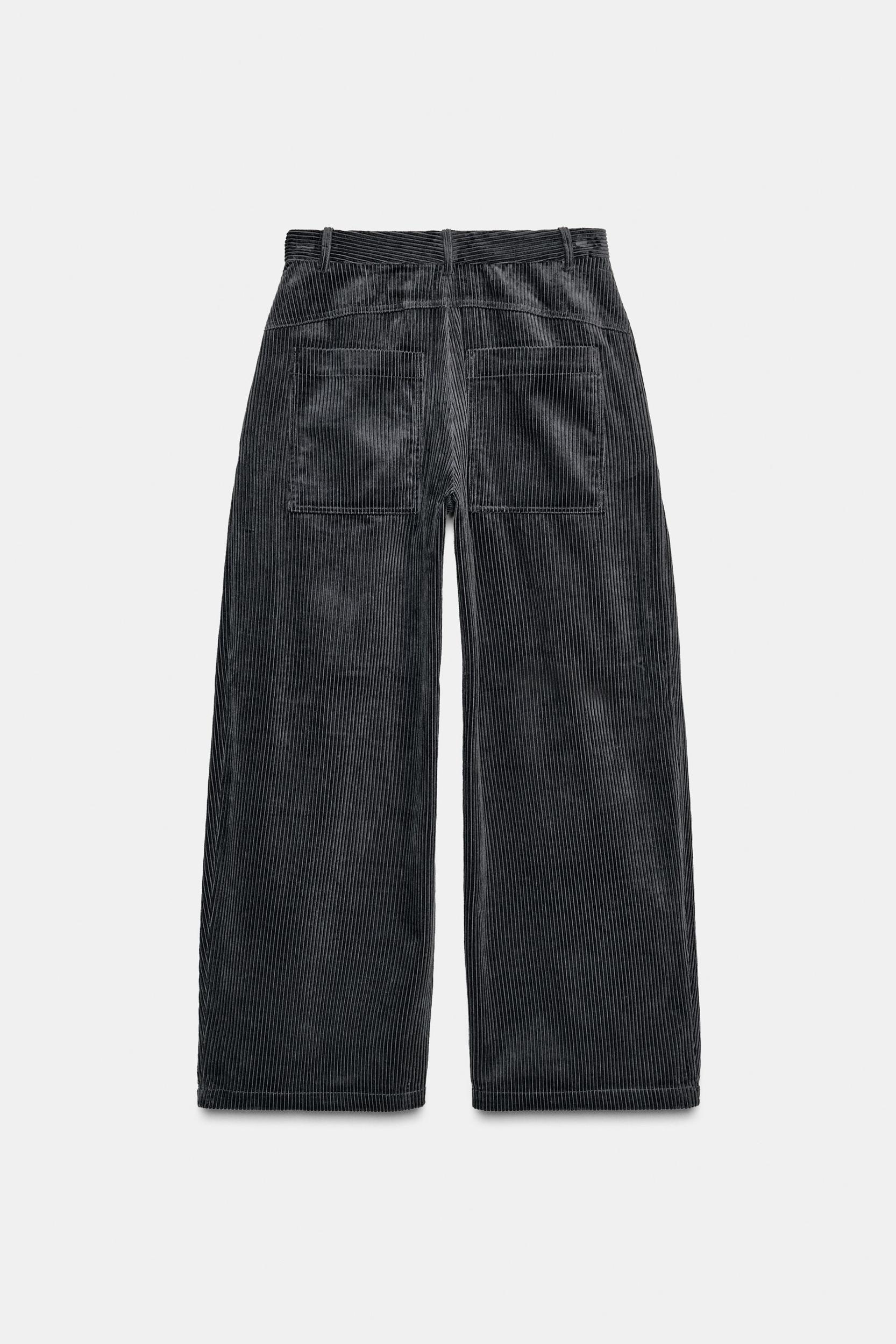 CORDUROY PLEATED PANTS ZW COLLECTION Product Image