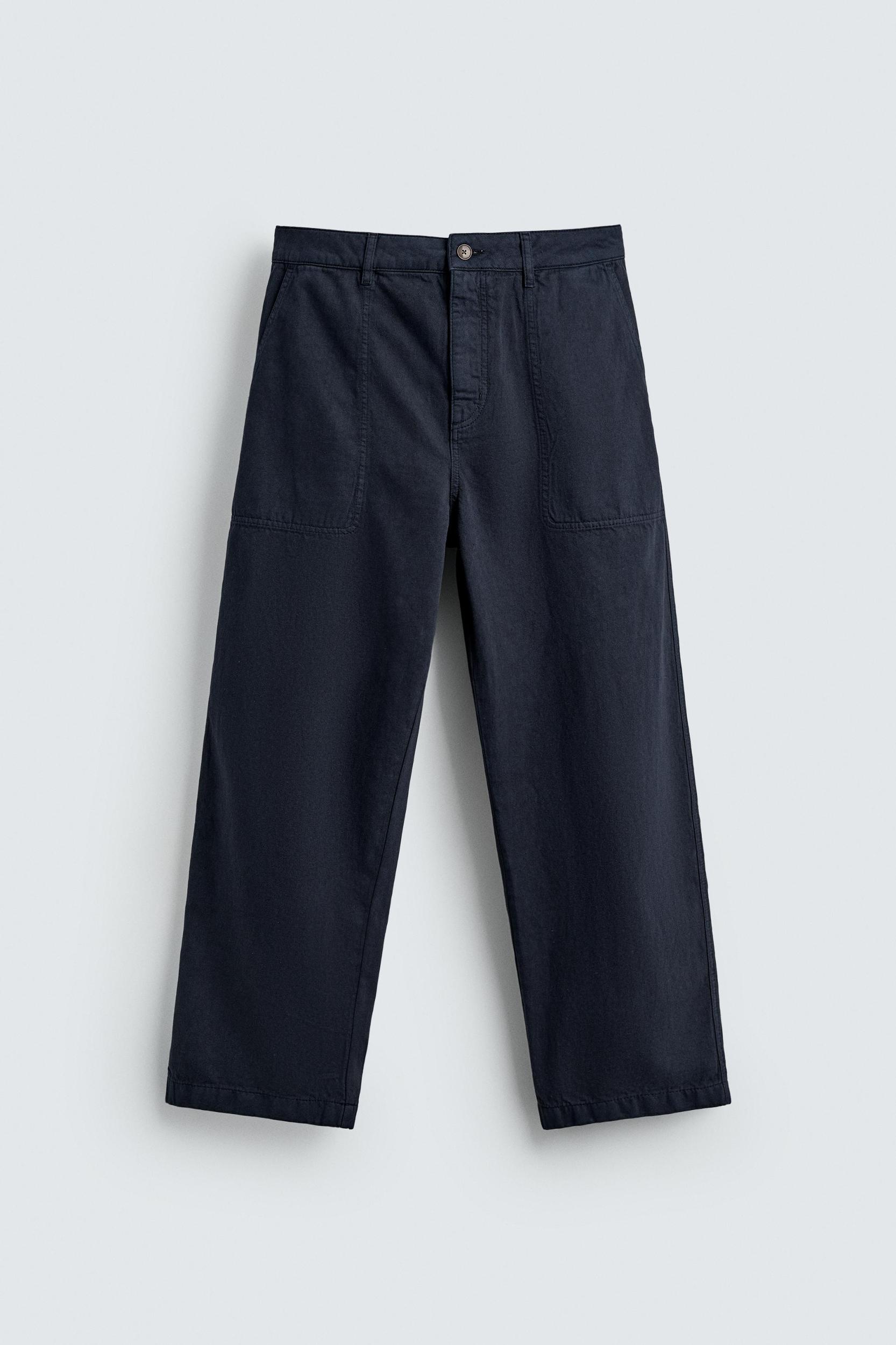 WASHED STRAIGHT FIT PANTS Product Image