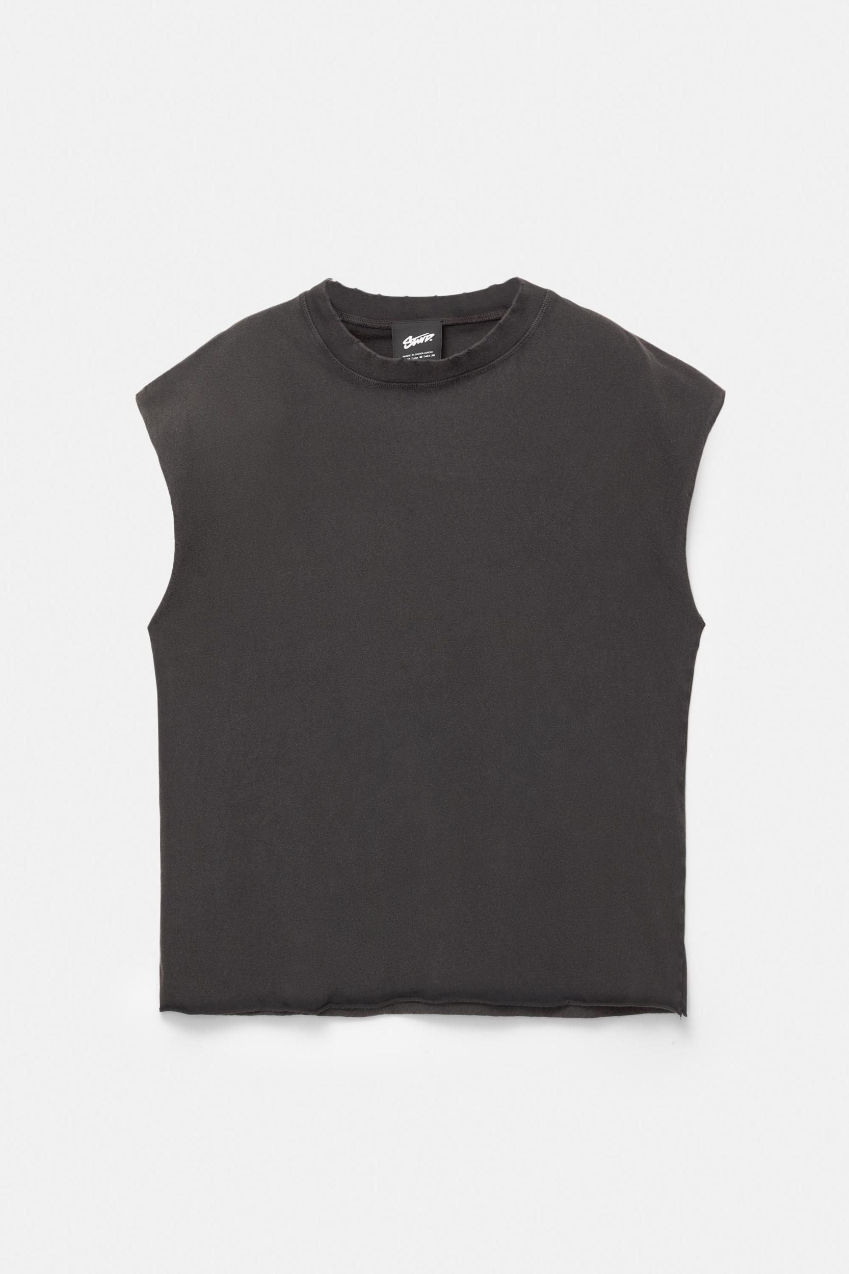 Washed sleeveless T-shirt Product Image