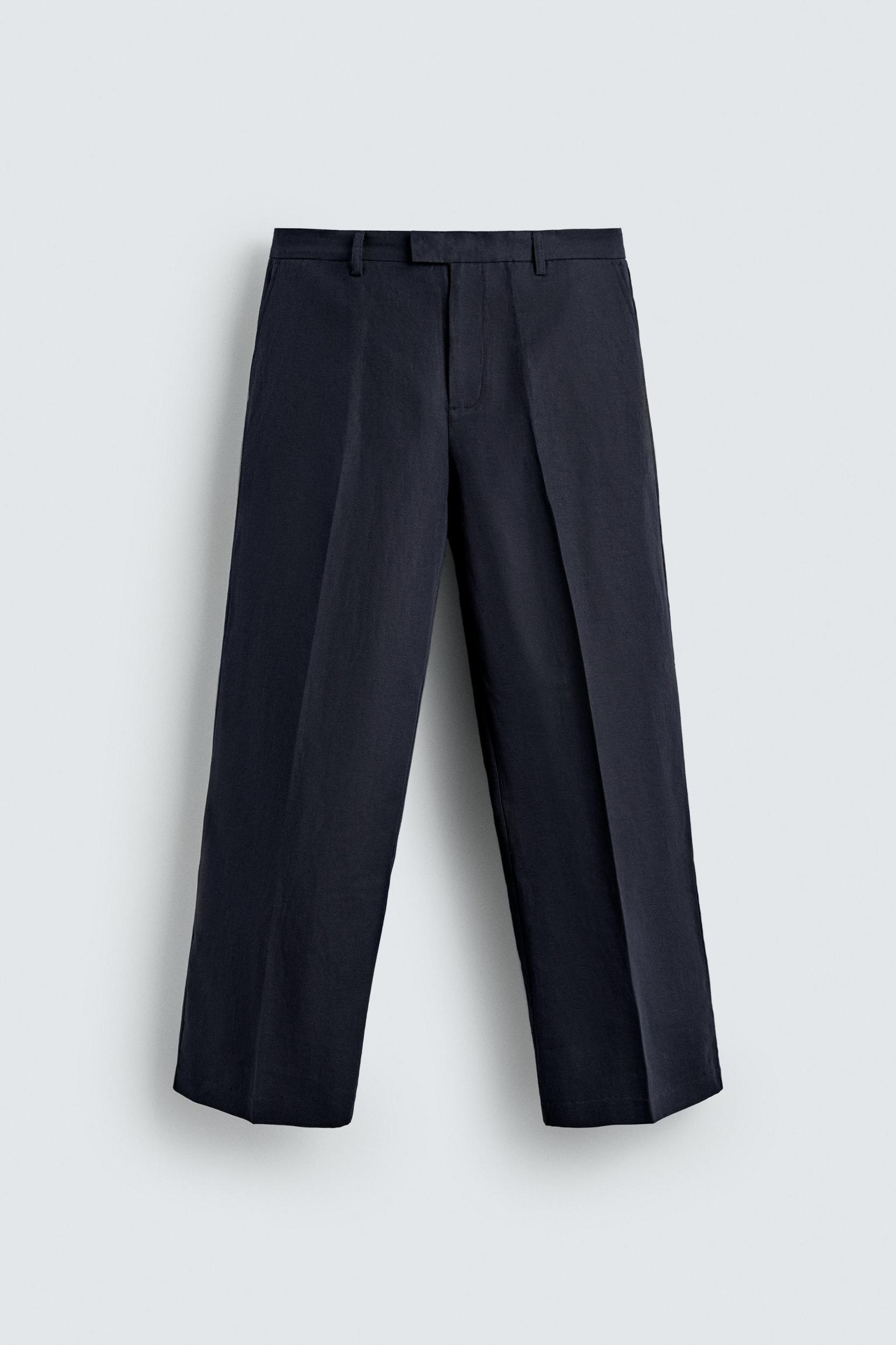 RELAXED FIT COTTON - LINEN PANTS Product Image