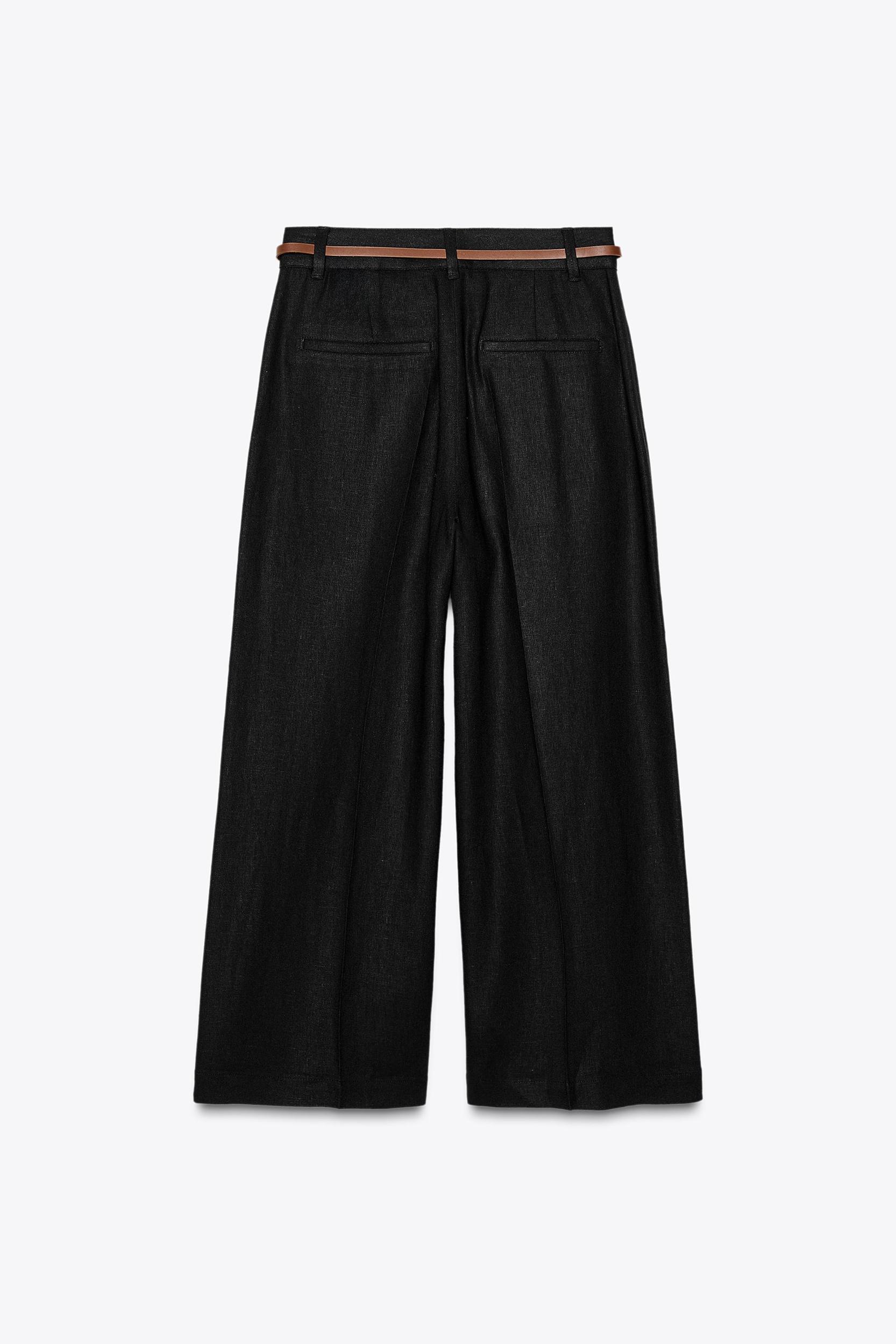 BELTED LINEN CULOTTES Product Image