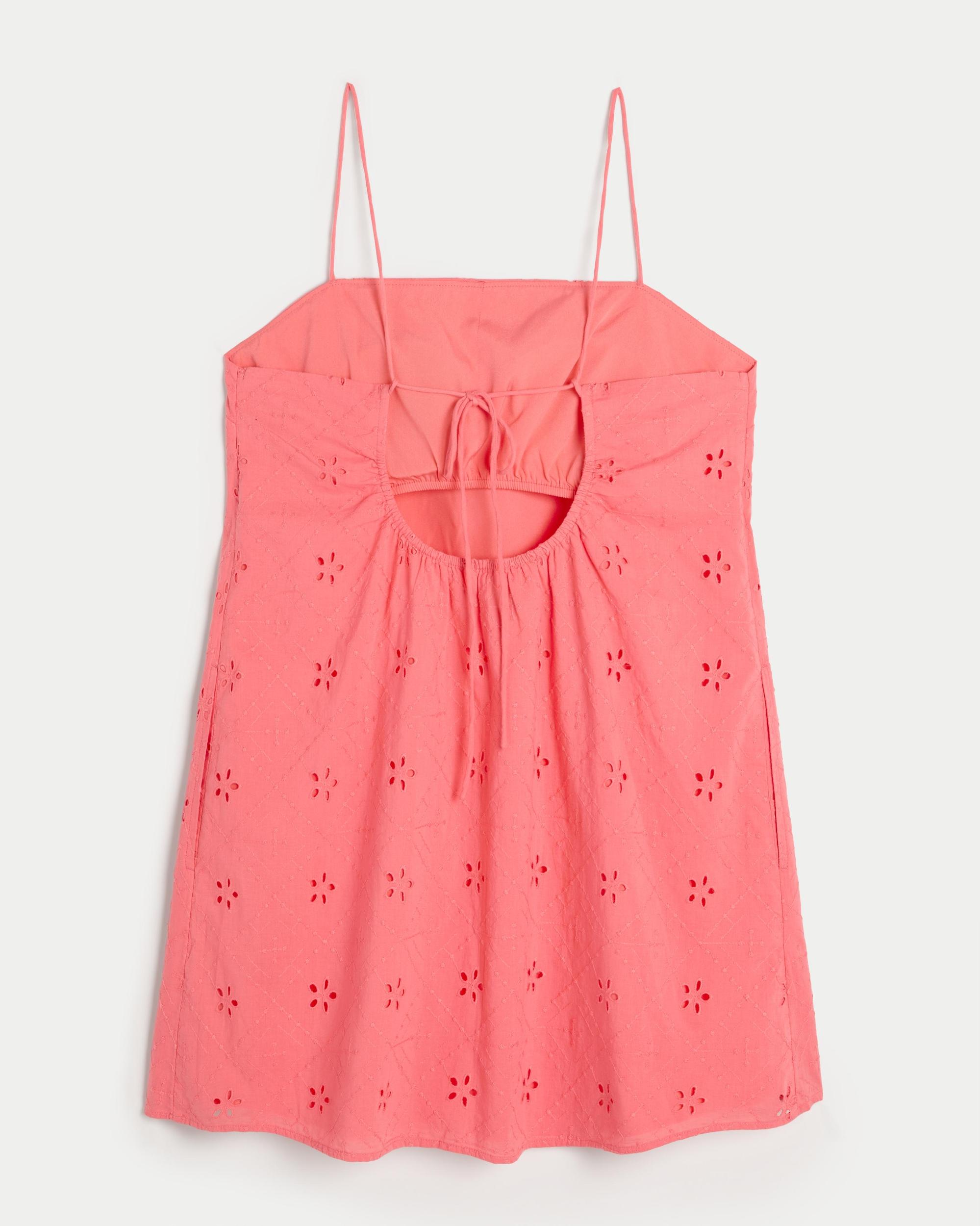 Eyelet Shift Mini Dress Product Image