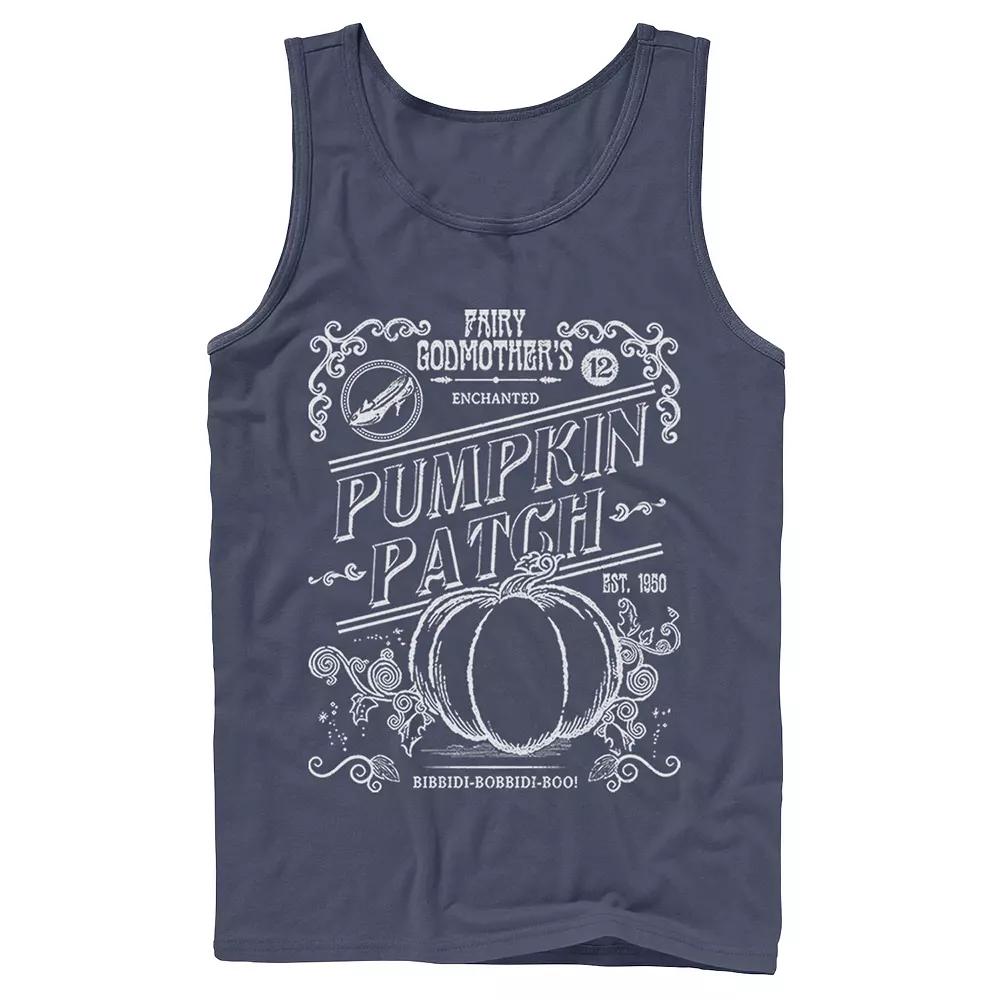 Men's Disney Cinderella Halloween Pumpkin Patch Tank Top, Size: Small, Blue Product Image
