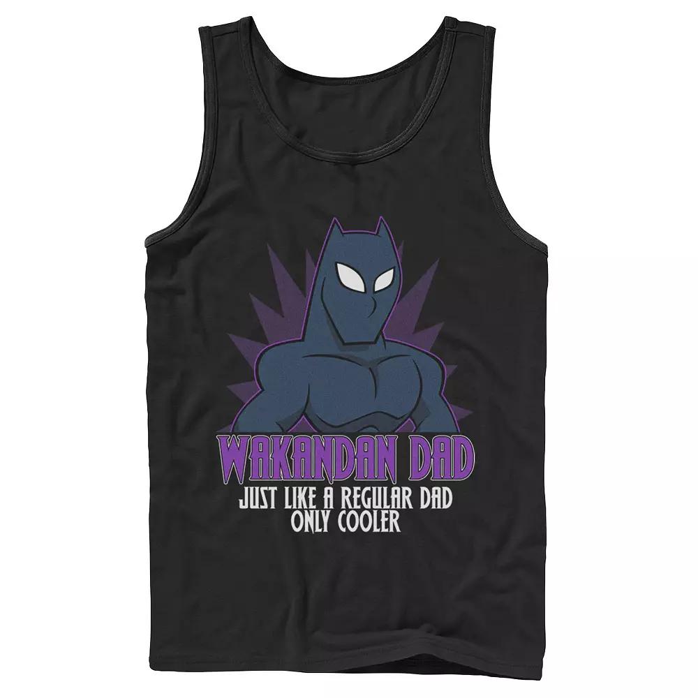 Men's Marvel Father's Day Black Panther Wakandan Dad Comic Pop Tank Top,  Product Image