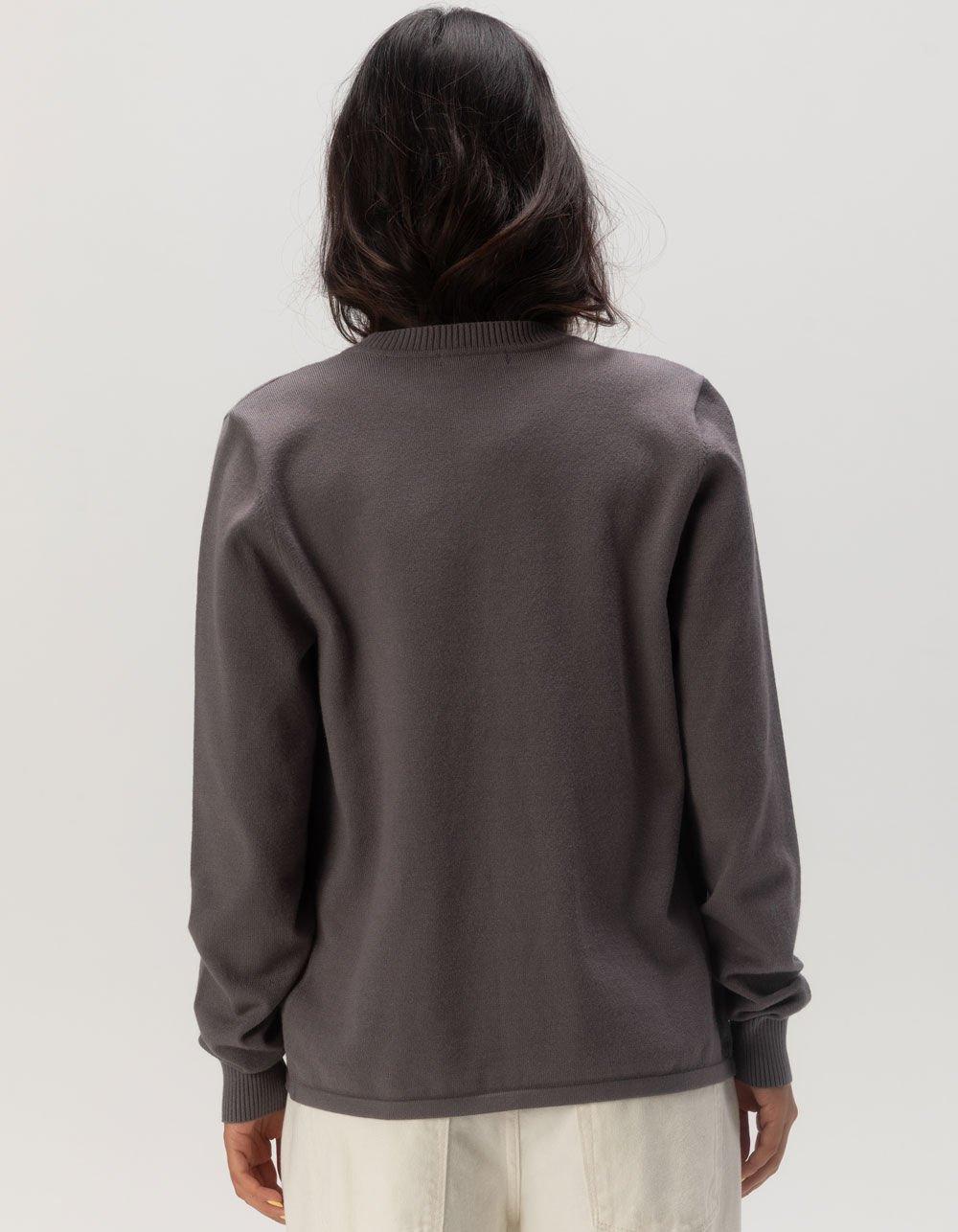 RSQ Womens Crewneck Button Cardigan - CHARCOAL Product Image