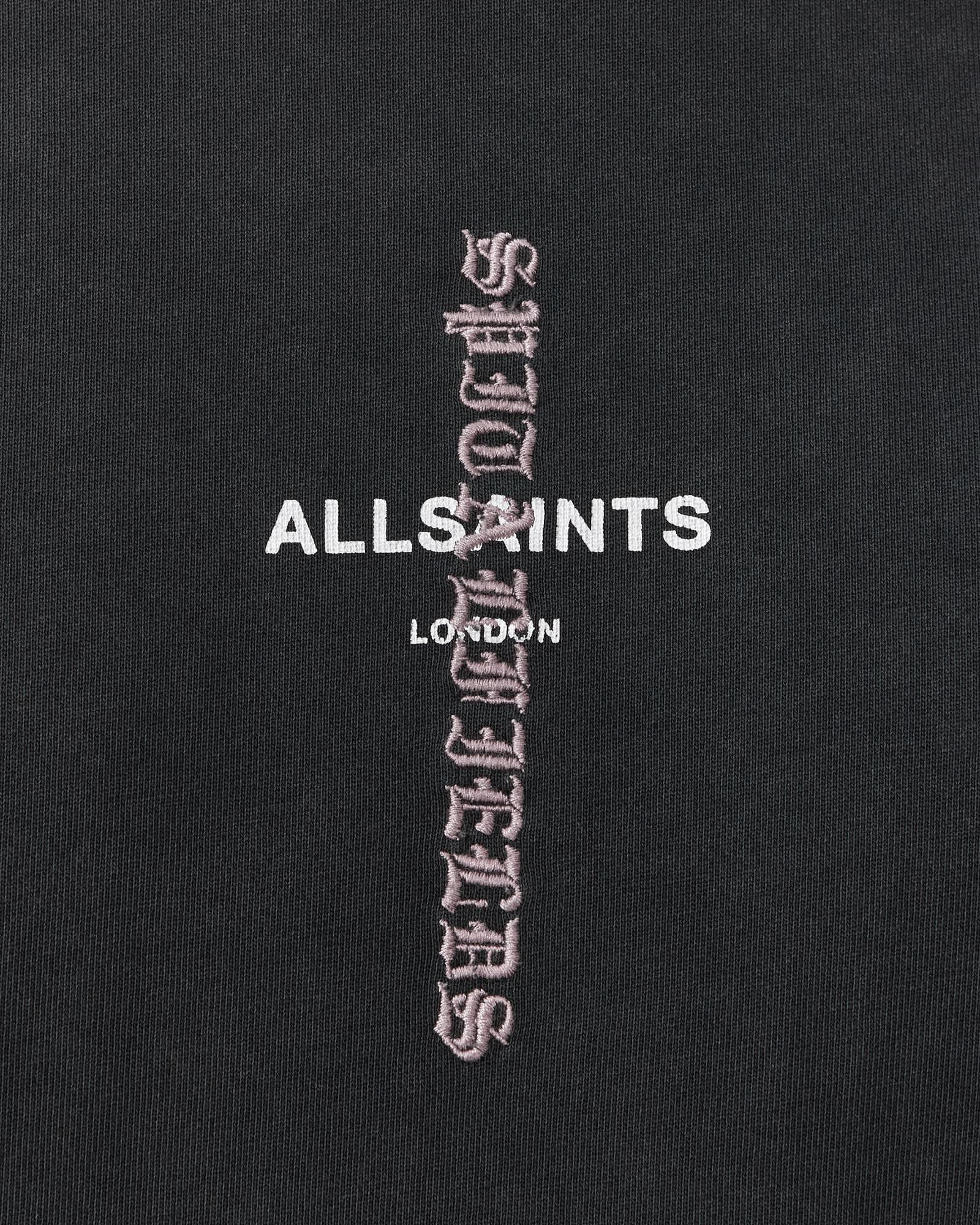 Knox Boxy Embroidered Sweatshirt Washed Black | ALLSAINTS US Product Image