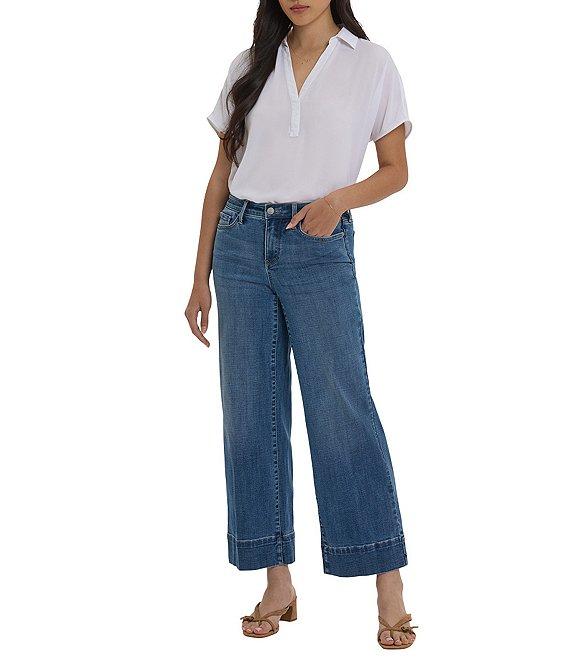 NYDJ Teresa Wide Leg Deep Hemline Lift Tuck® Ankle Jeans Product Image