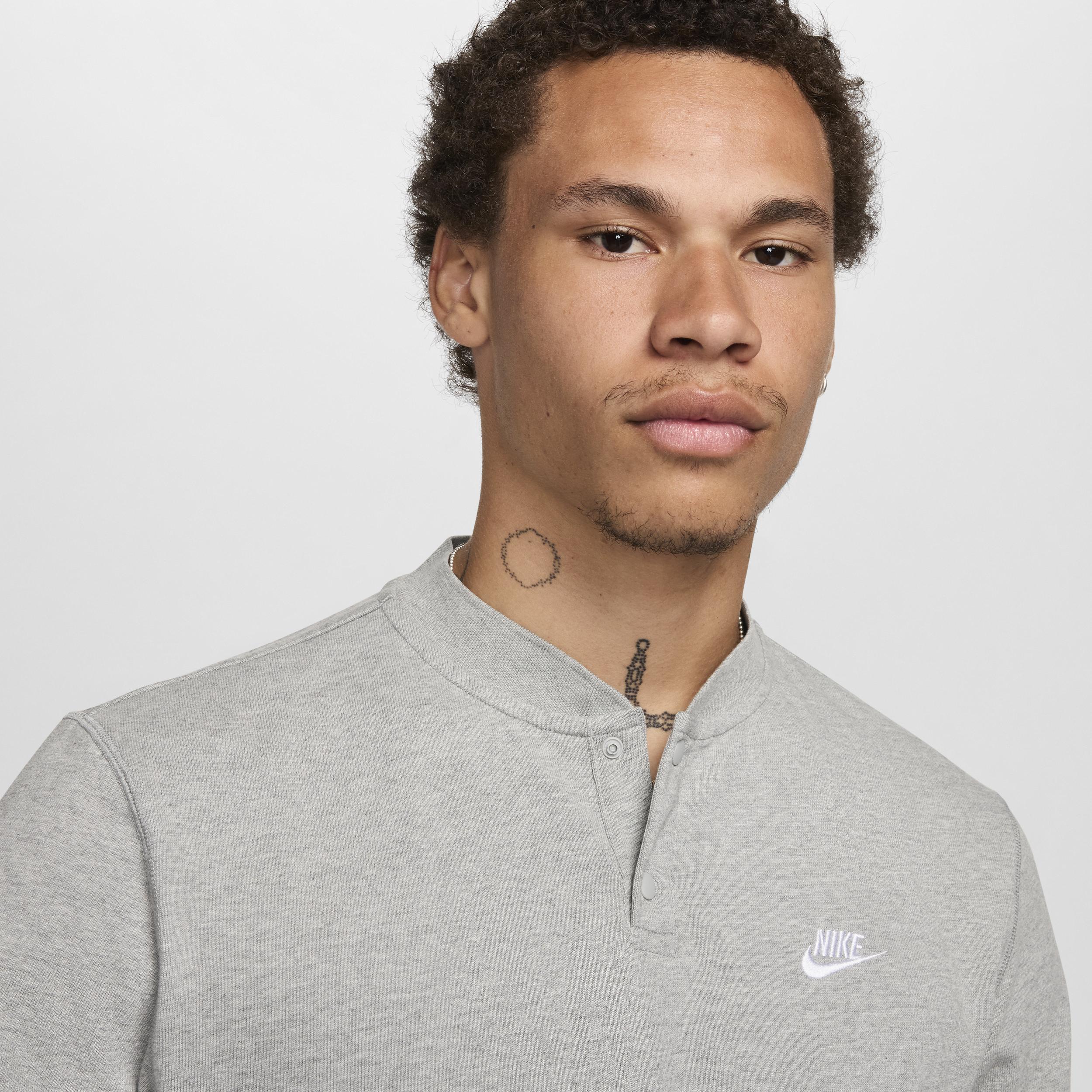 Nike Mens Club Long-Sleeve Henley | FZ6630-063 Product Image