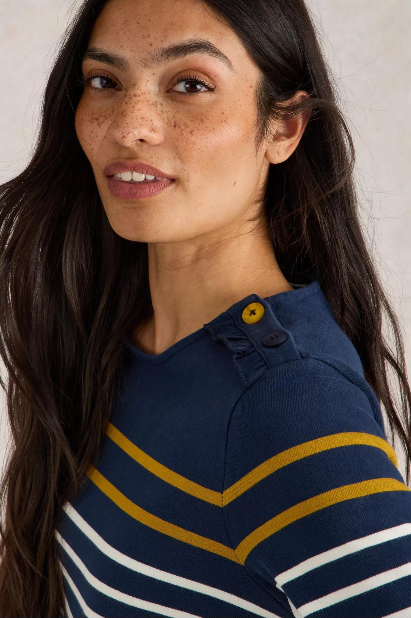 Whitney Stripe Boatneck Top Product Image