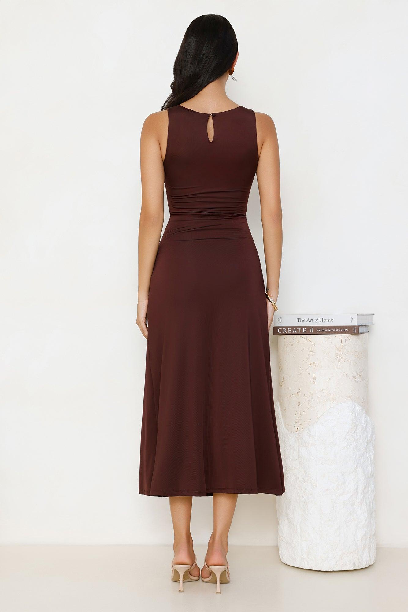 Everything Energy Midi Dress Chocolate Product Image