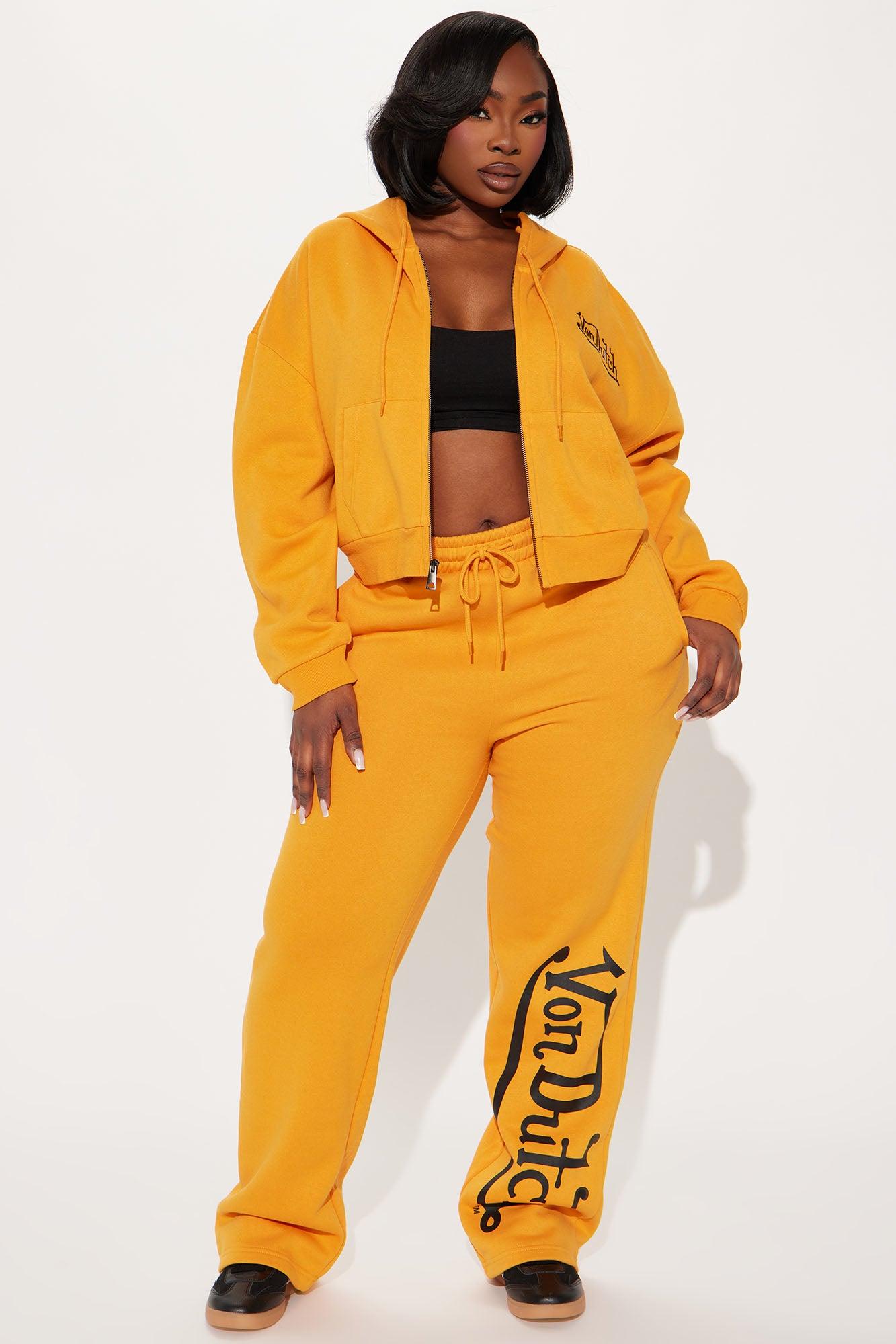 Von Dutch Wide Leg Pant - Orange Product Image