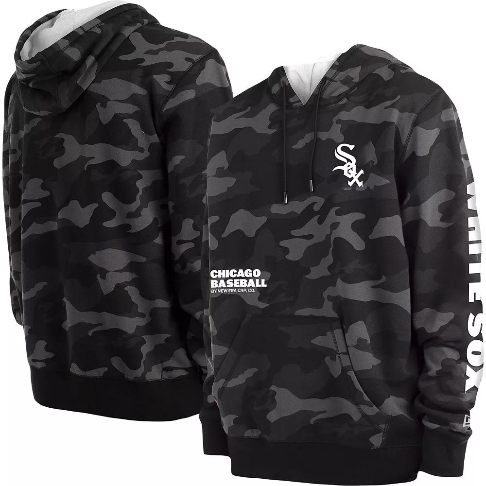 Men's New Era Black Chicago White Sox Camo Pullover Hoodie,  Product Image