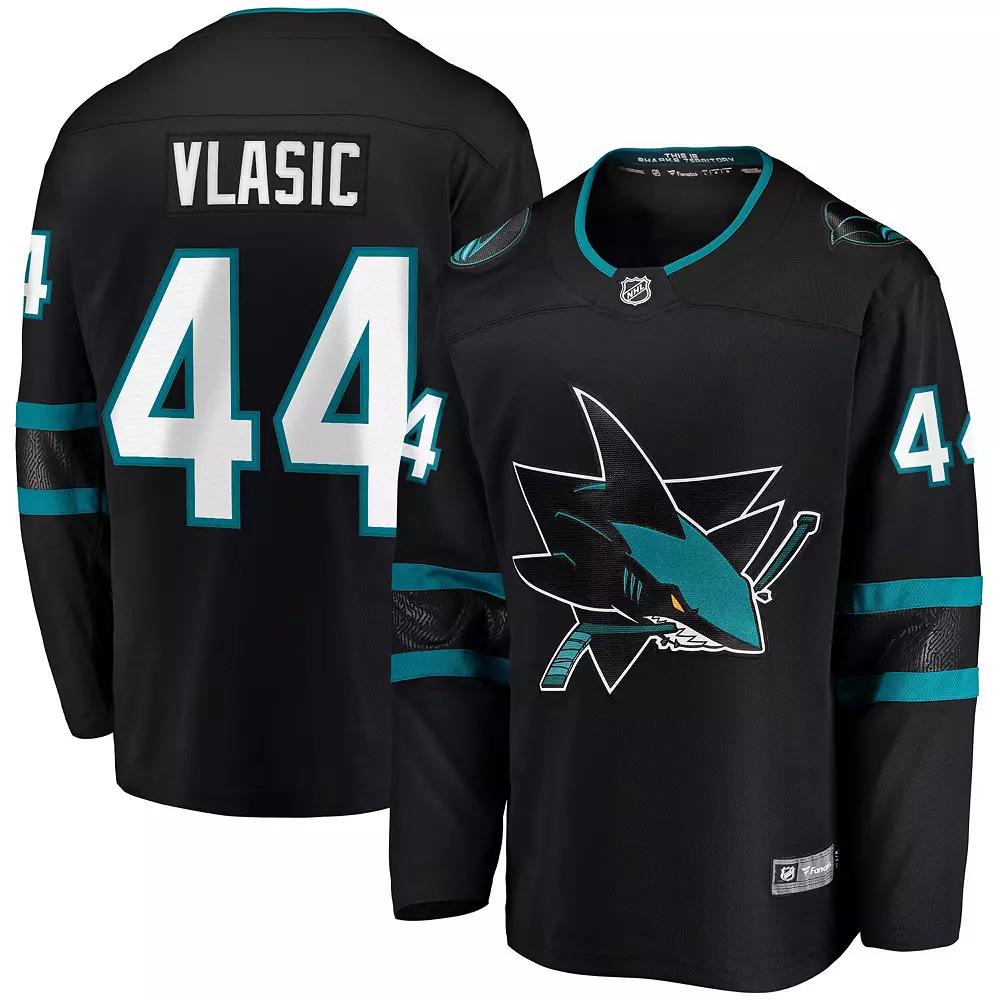Men's Fanatics Marc-Edouard Vlasic Black San Jose Sharks Premier Breakaway Player Jersey,  Product Image