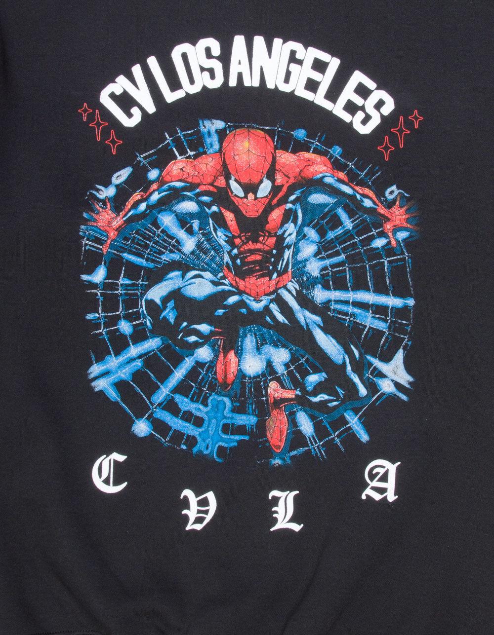 CVLA x Marvel Spider-Man Spidy Mens Crewneck Sweatshirt - BLACK Product Image