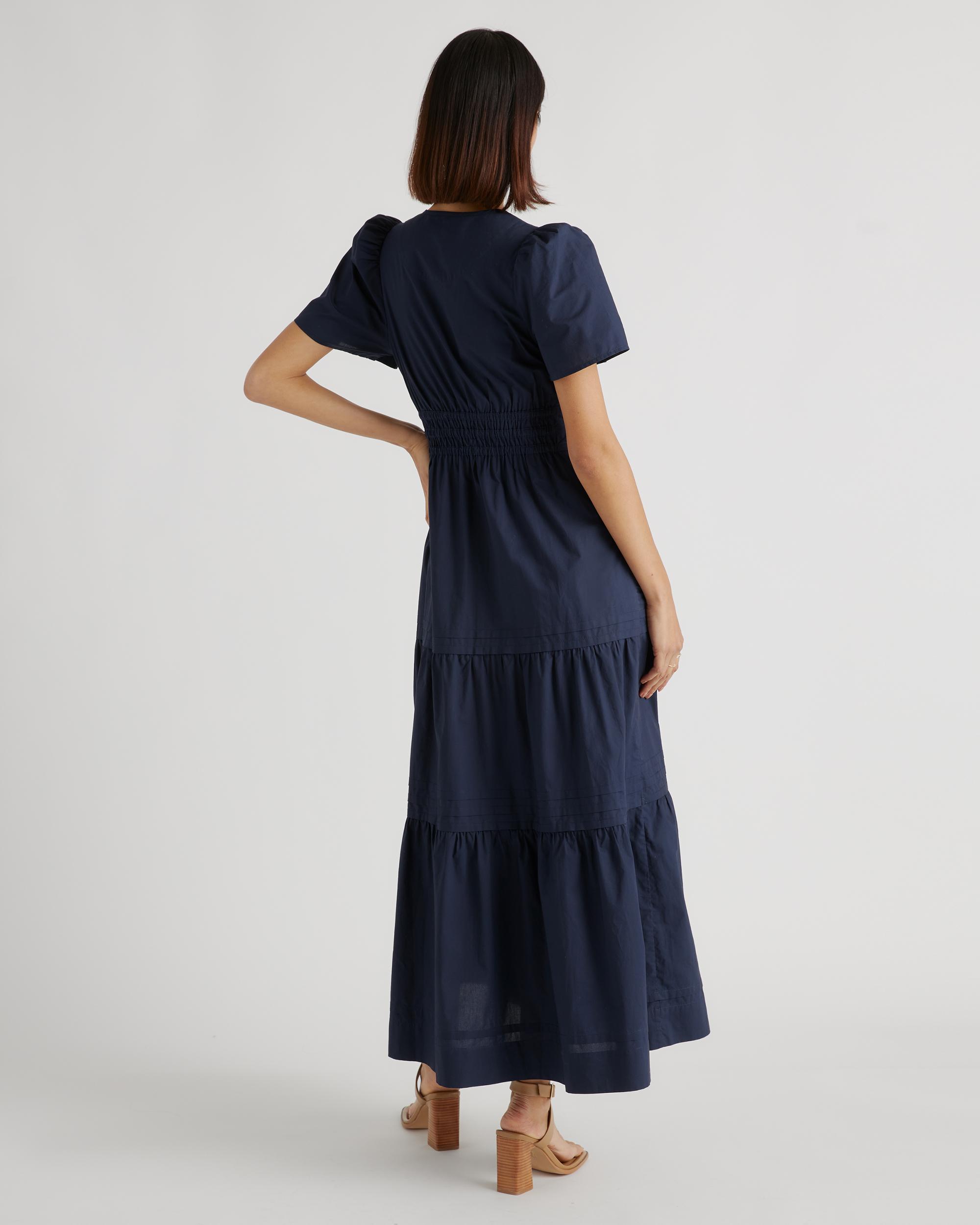 Quince | Women's Poplin Tiered Maxi Dress Cotton Product Image
